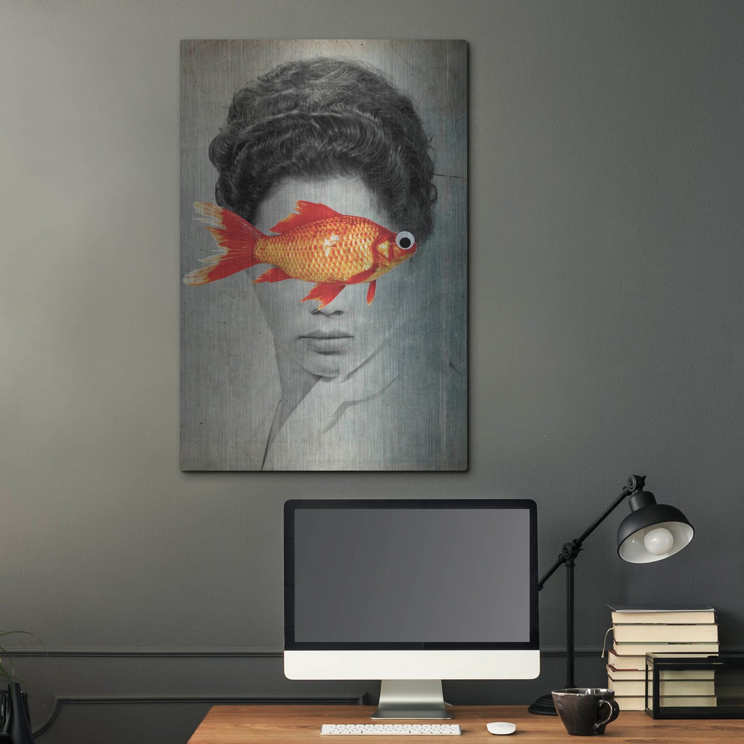 Luxe Metal Art 'Fish Eye' by Elo Marc, Metal Wall Art,24x36