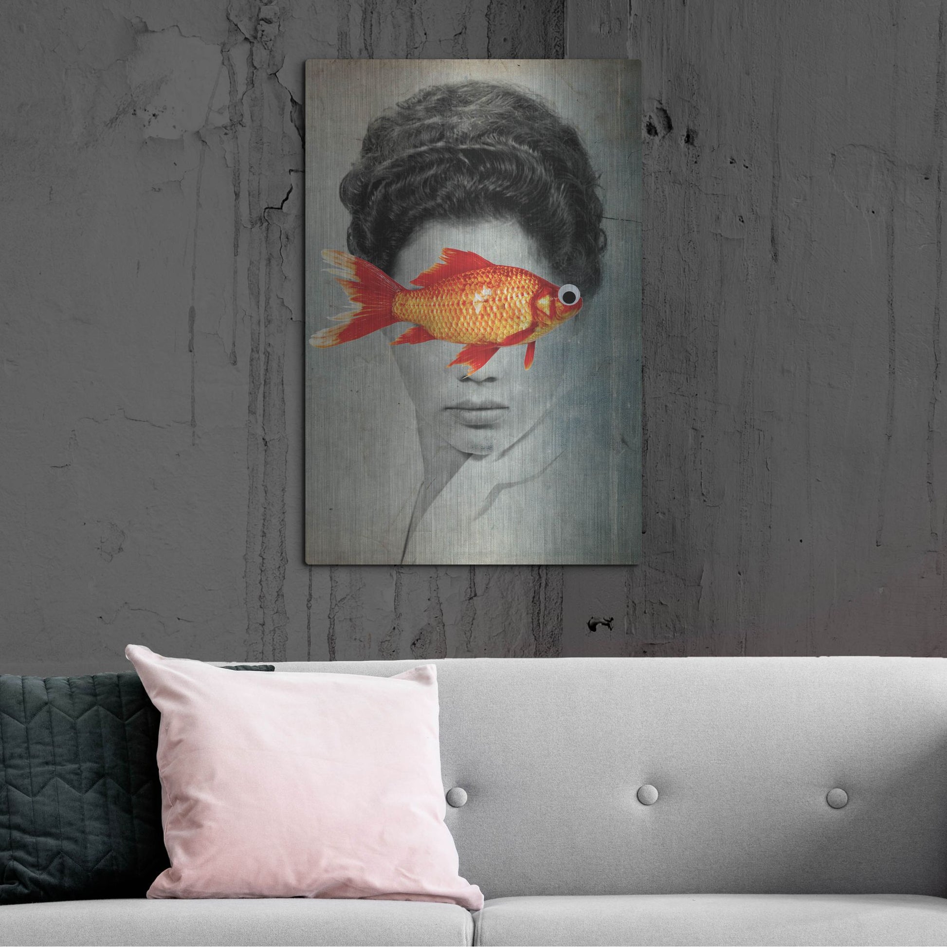 Luxe Metal Art 'Fish Eye' by Elo Marc, Metal Wall Art,24x36