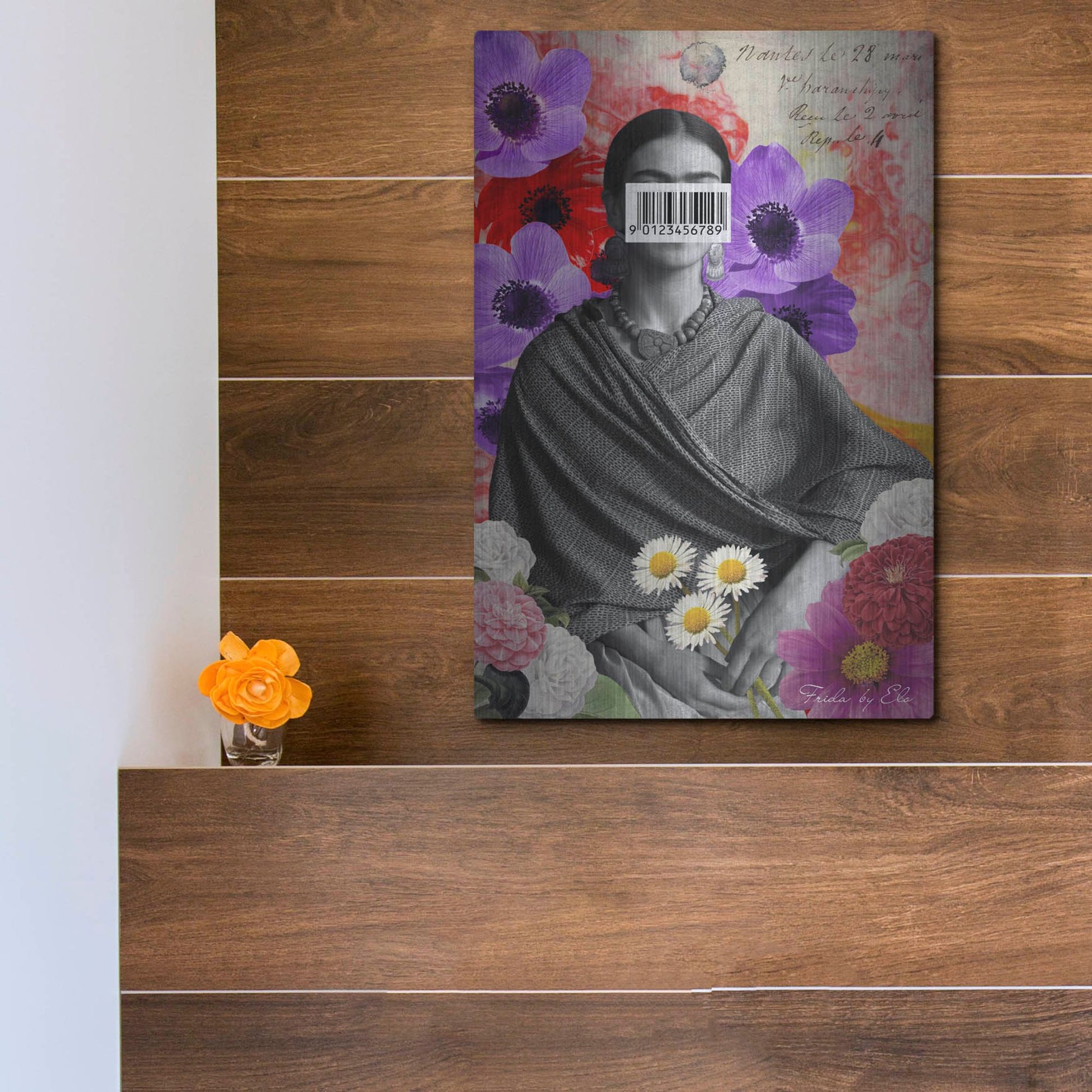 Luxe Metal Art 'Frida' by Elo Marc, Metal Wall Art,12x16