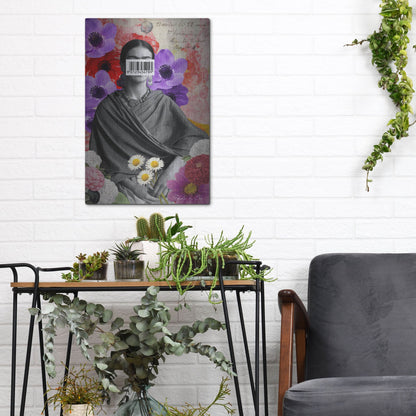 Luxe Metal Art 'Frida' by Elo Marc, Metal Wall Art,12x16