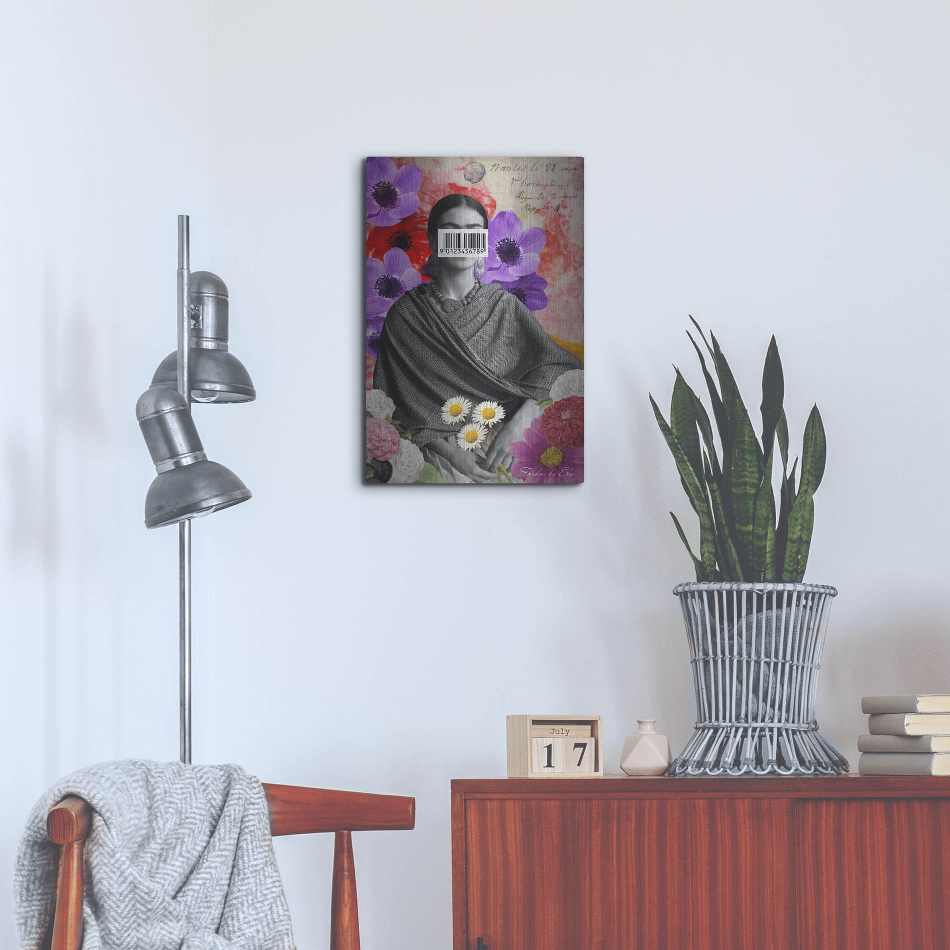 Luxe Metal Art 'Frida' by Elo Marc, Metal Wall Art,16x24