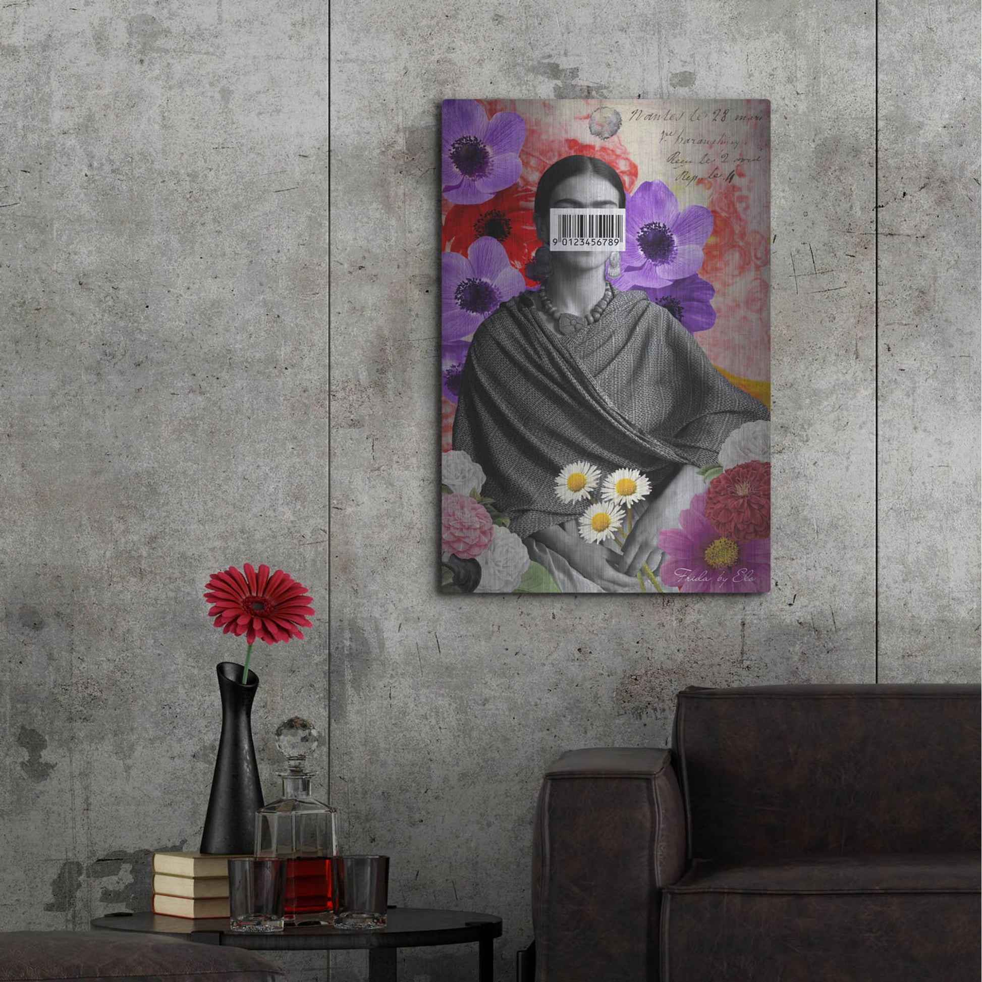 Luxe Metal Art 'Frida' by Elo Marc, Metal Wall Art,24x36