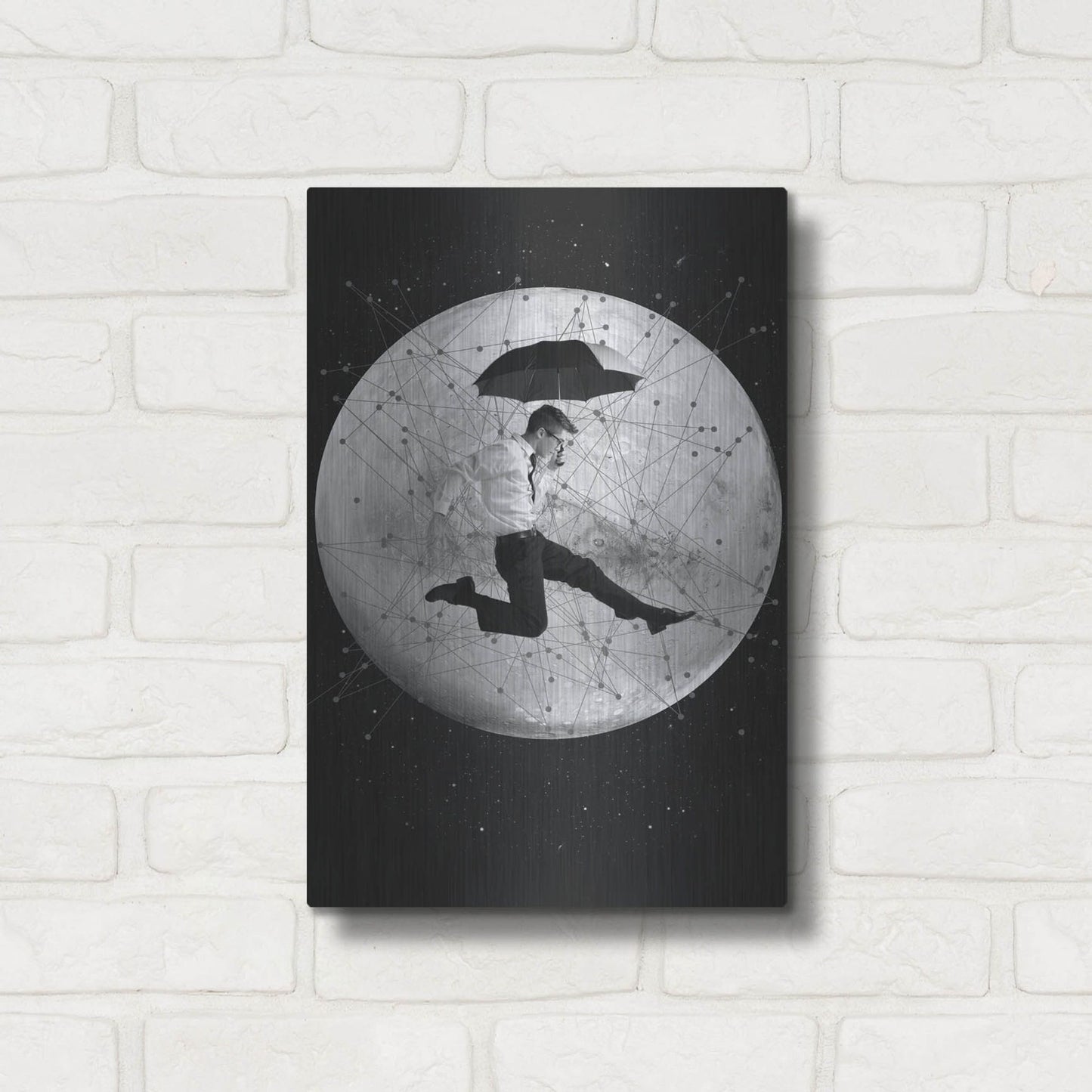 Luxe Metal Art 'Men Are From Mars' by Elo Marc, Metal Wall Art,12x16