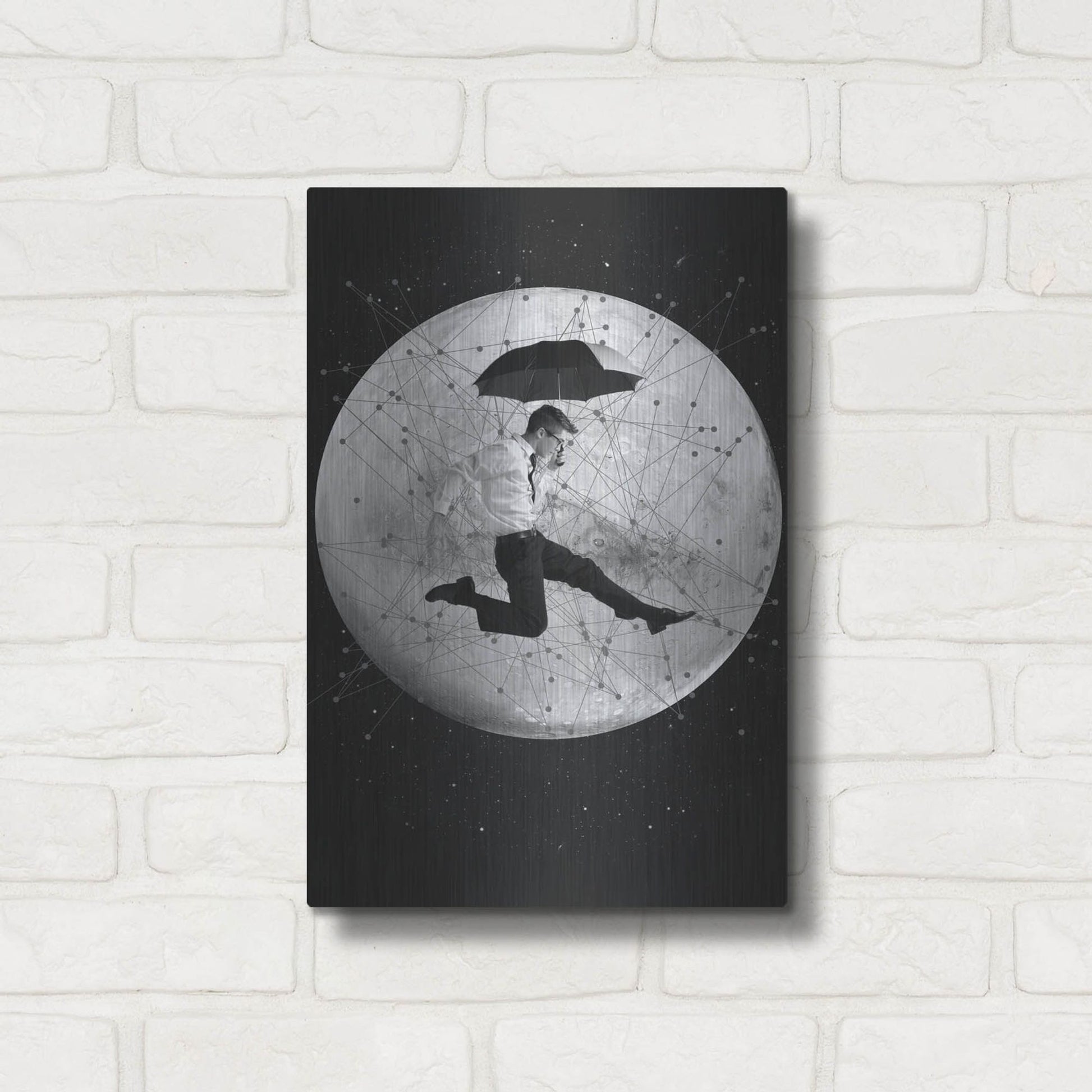 Luxe Metal Art 'Men Are From Mars' by Elo Marc, Metal Wall Art,12x16