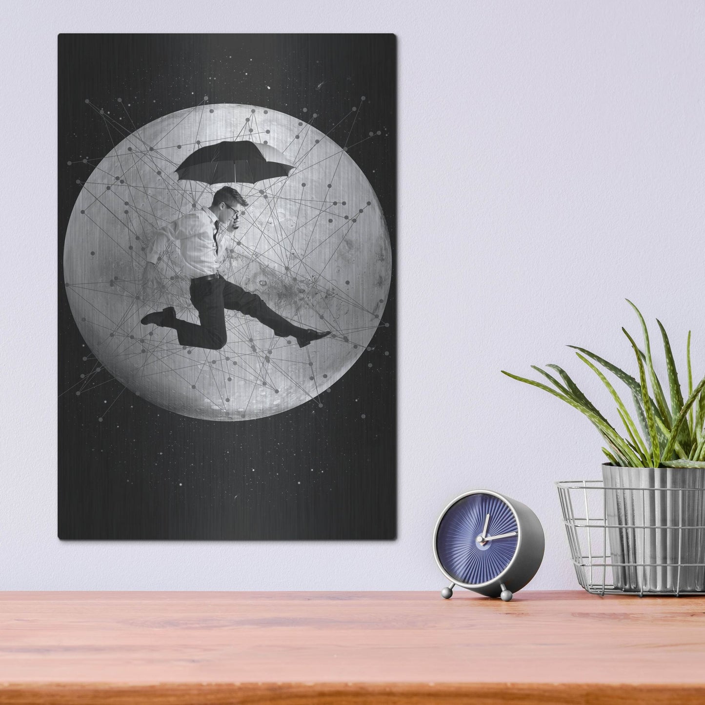 Luxe Metal Art 'Men Are From Mars' by Elo Marc, Metal Wall Art,12x16