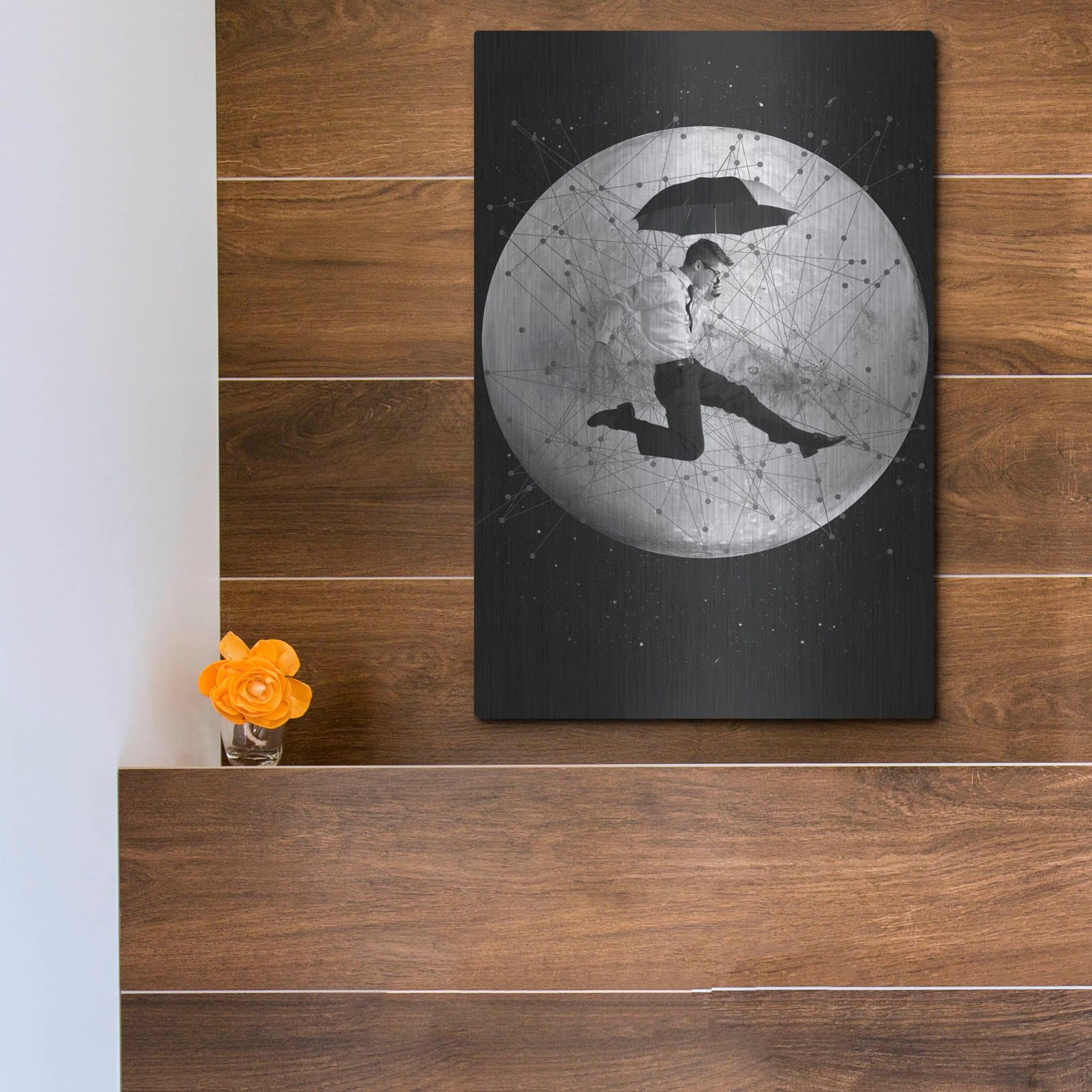 Luxe Metal Art 'Men Are From Mars' by Elo Marc, Metal Wall Art,12x16