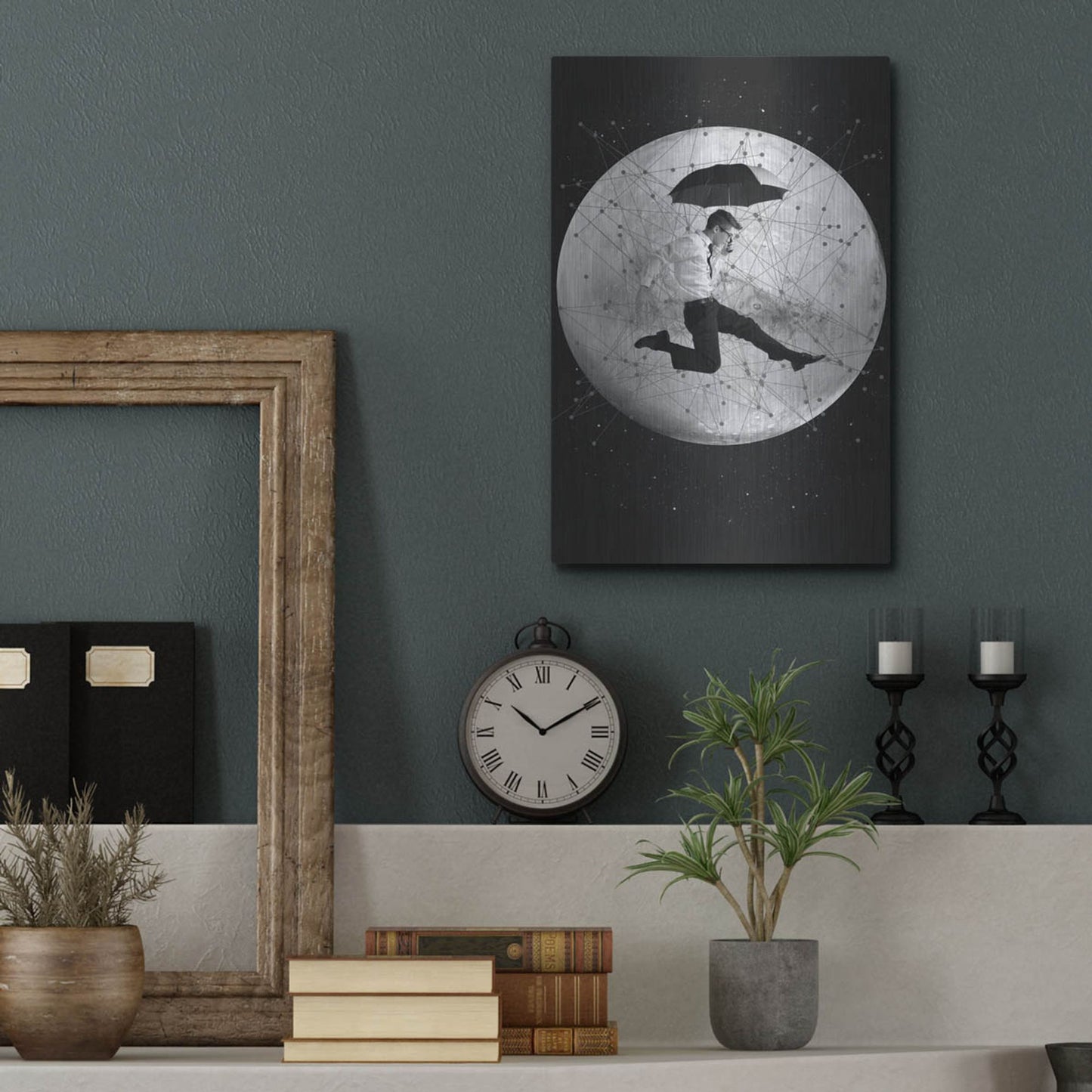 Luxe Metal Art 'Men Are From Mars' by Elo Marc, Metal Wall Art,12x16