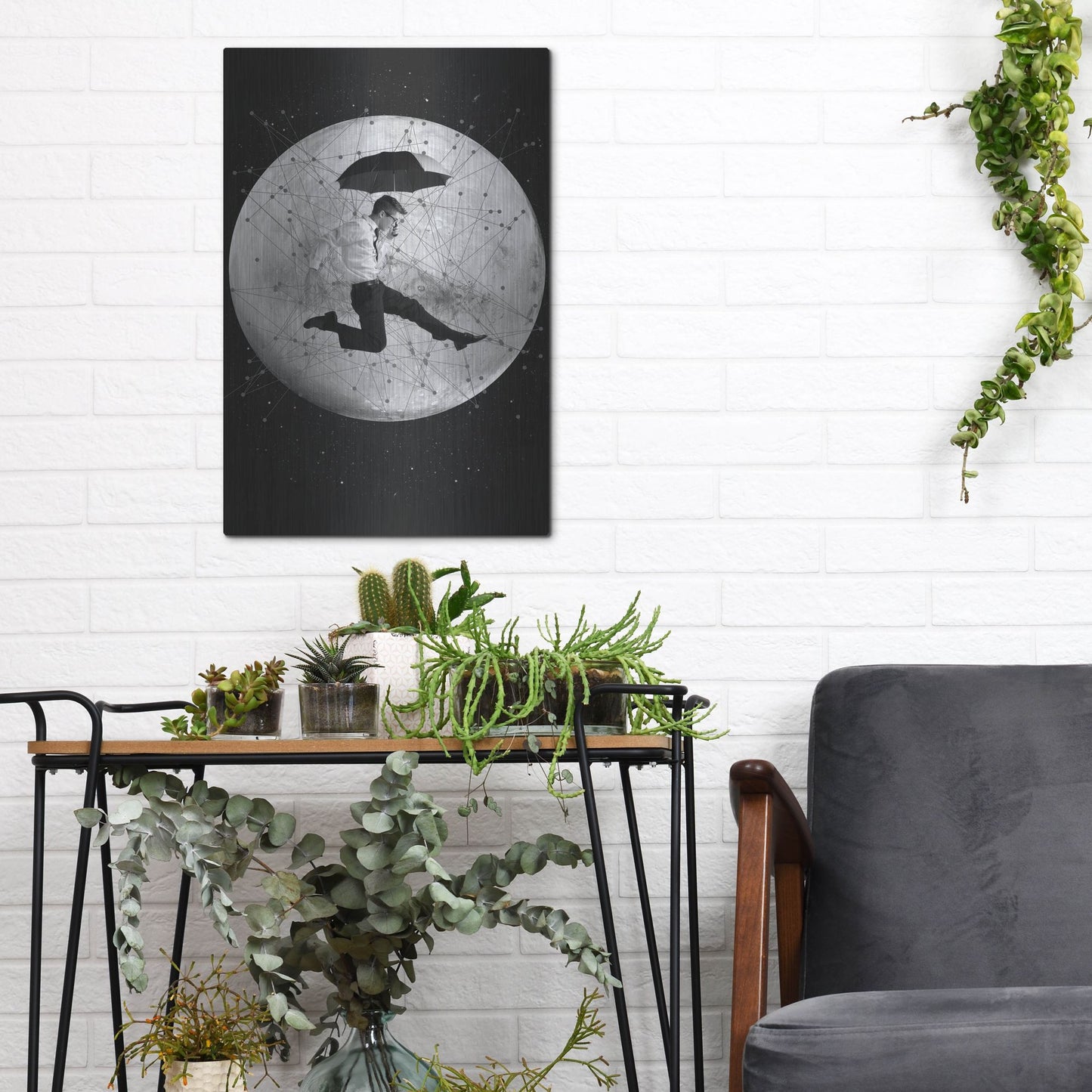 Luxe Metal Art 'Men Are From Mars' by Elo Marc, Metal Wall Art,12x16
