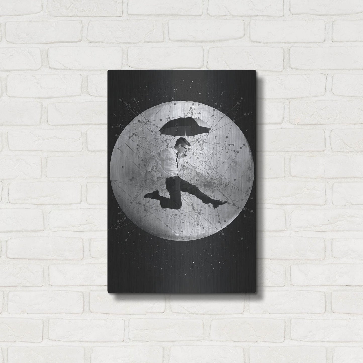 Luxe Metal Art 'Men Are From Mars' by Elo Marc, Metal Wall Art,16x24