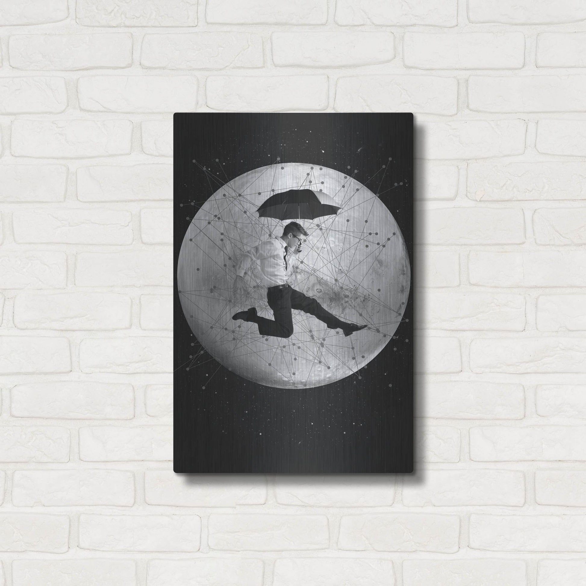 Luxe Metal Art 'Men Are From Mars' by Elo Marc, Metal Wall Art,16x24