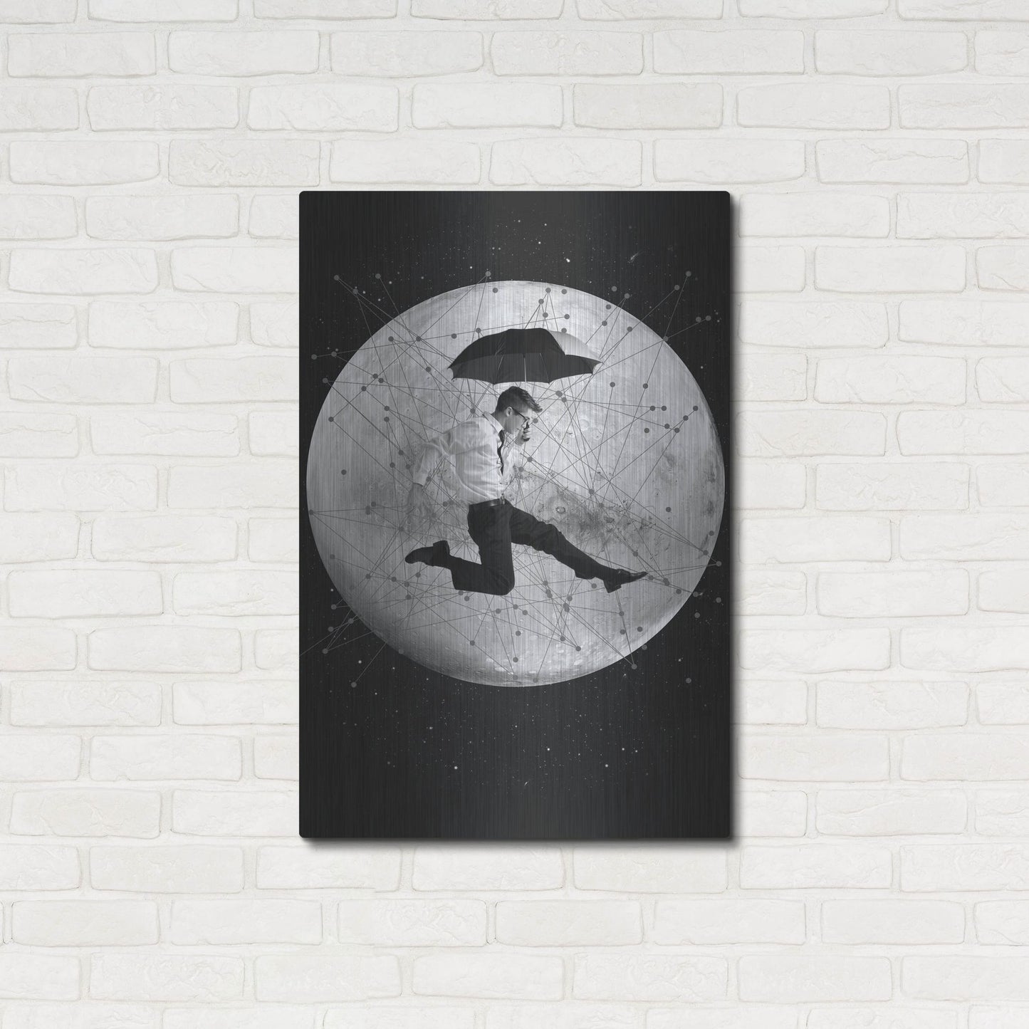 Luxe Metal Art 'Men Are From Mars' by Elo Marc, Metal Wall Art,24x36