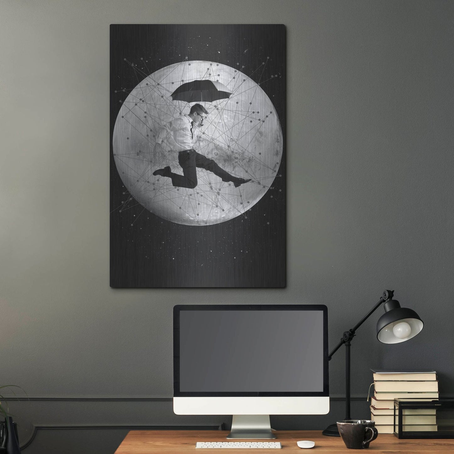 Luxe Metal Art 'Men Are From Mars' by Elo Marc, Metal Wall Art,24x36