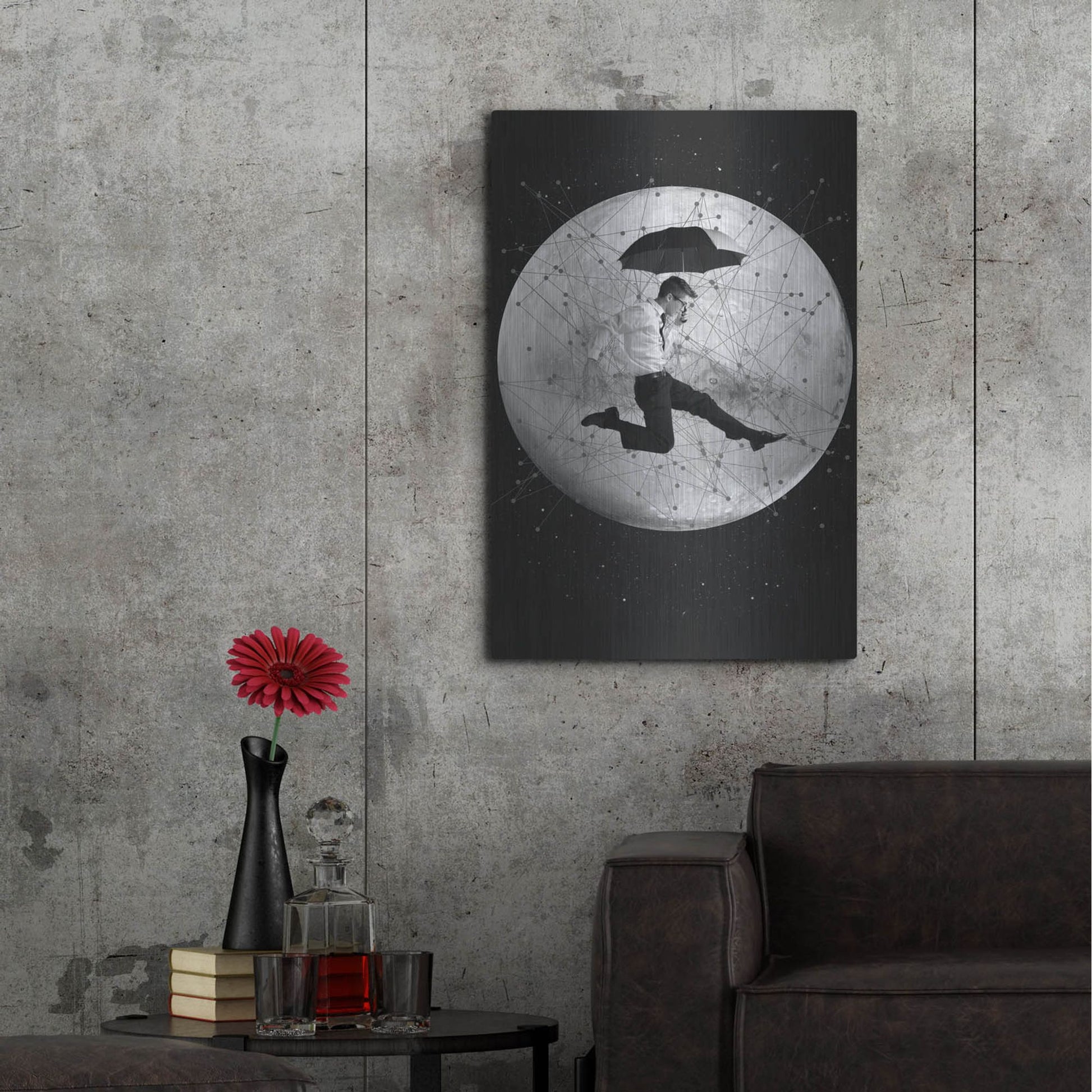 Luxe Metal Art 'Men Are From Mars' by Elo Marc, Metal Wall Art,24x36