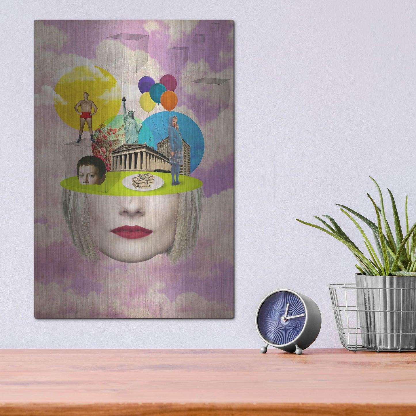 Luxe Metal Art 'Uncertainty' by Elo Marc, Metal Wall Art,12x16