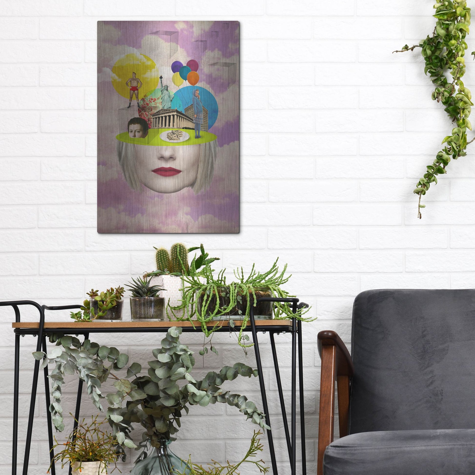 Luxe Metal Art 'Uncertainty' by Elo Marc, Metal Wall Art,12x16