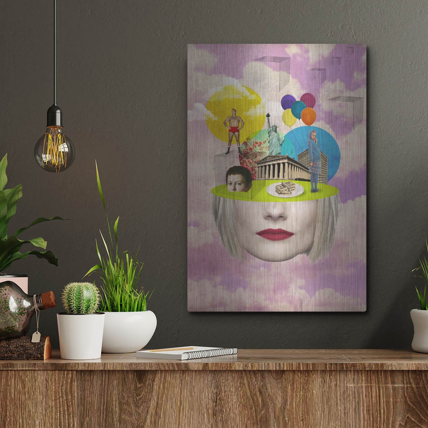 Luxe Metal Art 'Uncertainty' by Elo Marc, Metal Wall Art,12x16
