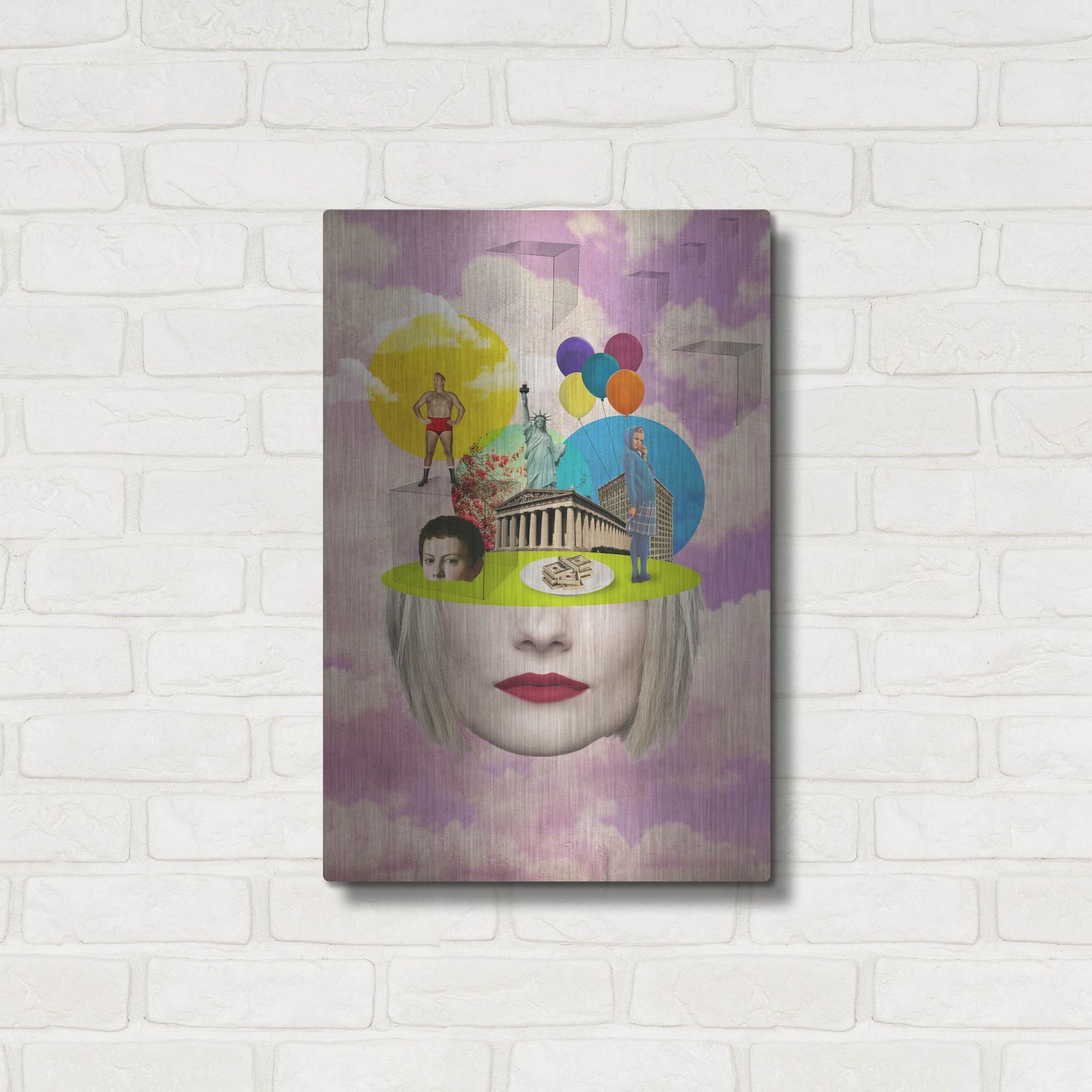 Luxe Metal Art 'Uncertainty' by Elo Marc, Metal Wall Art,16x24