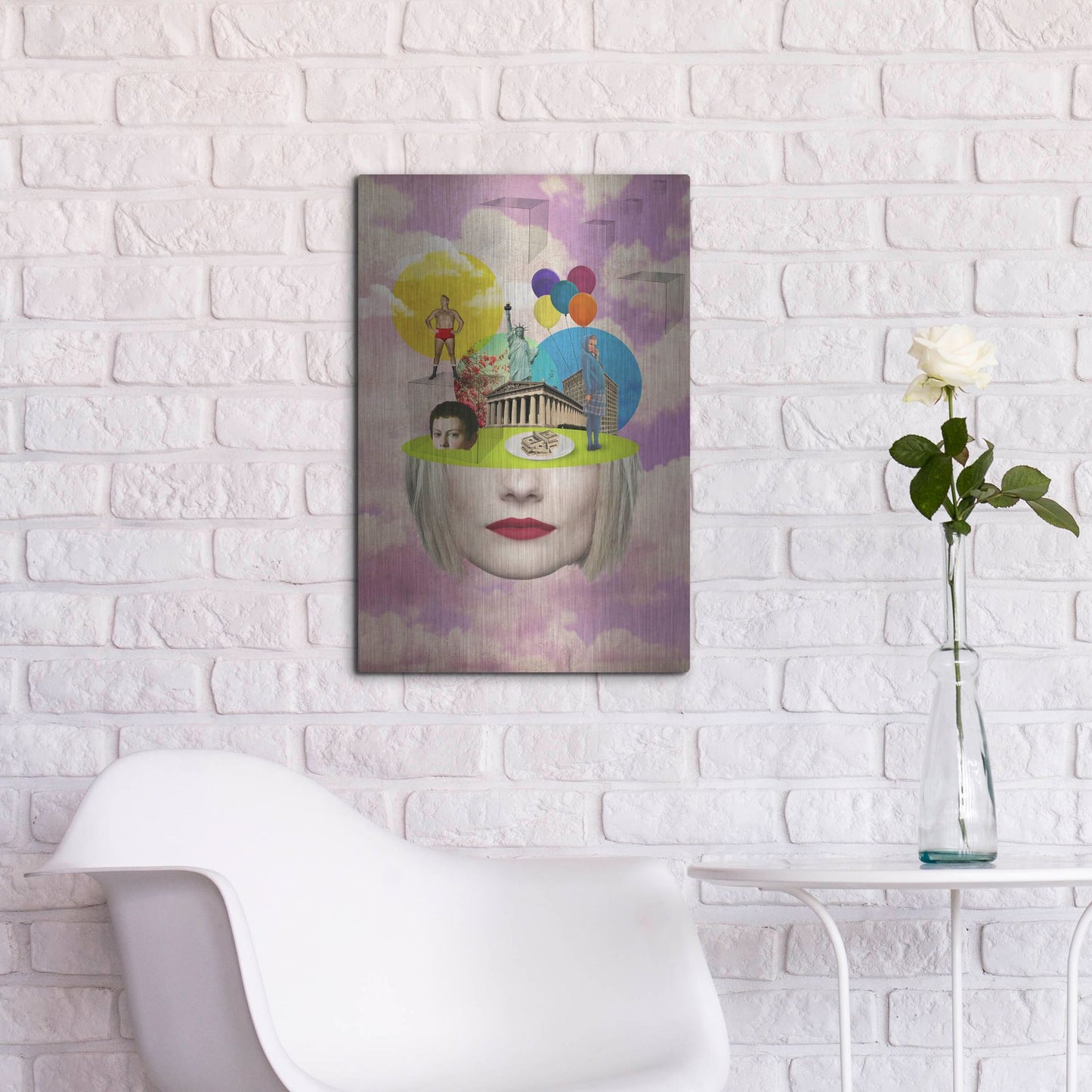 Luxe Metal Art 'Uncertainty' by Elo Marc, Metal Wall Art,16x24