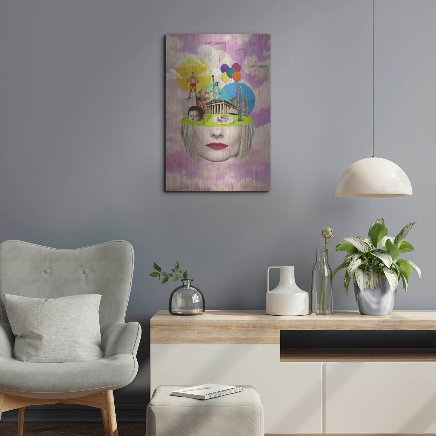 Luxe Metal Art 'Uncertainty' by Elo Marc, Metal Wall Art,16x24