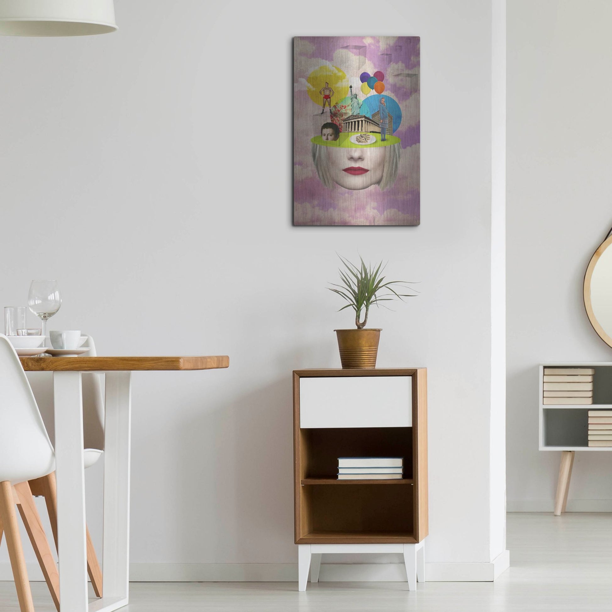 Luxe Metal Art 'Uncertainty' by Elo Marc, Metal Wall Art,16x24