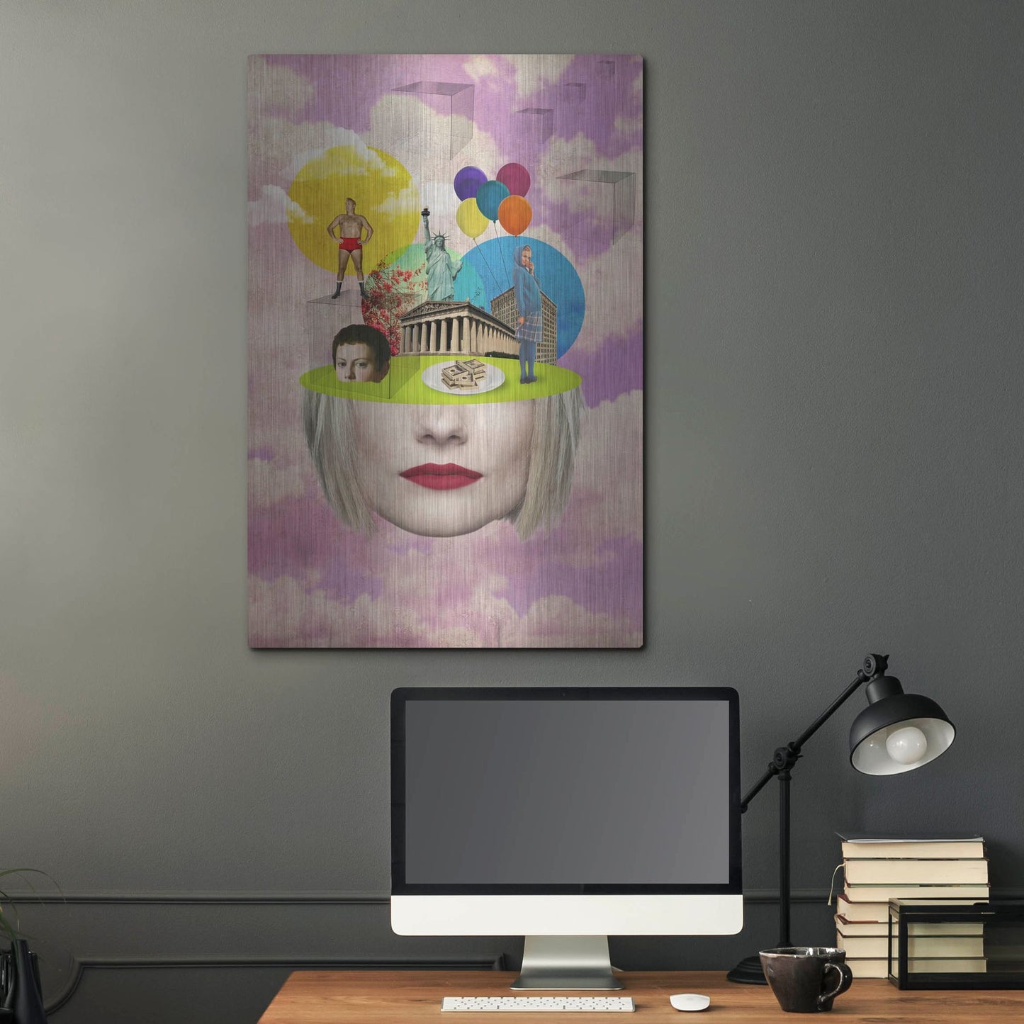 Luxe Metal Art 'Uncertainty' by Elo Marc, Metal Wall Art,24x36