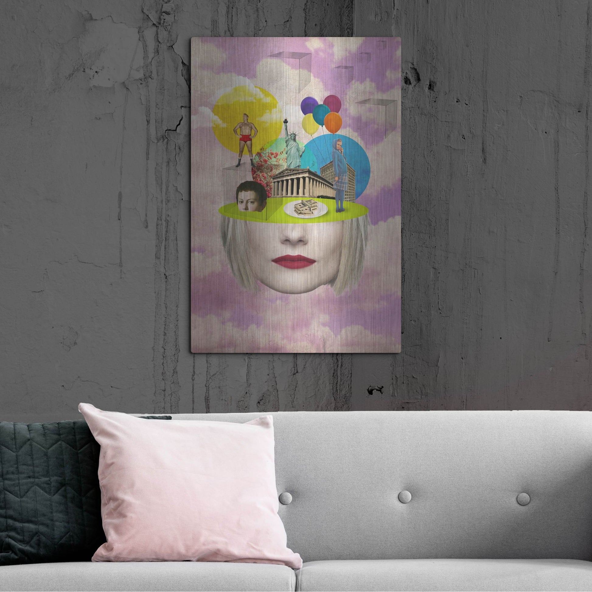 Luxe Metal Art 'Uncertainty' by Elo Marc, Metal Wall Art,24x36