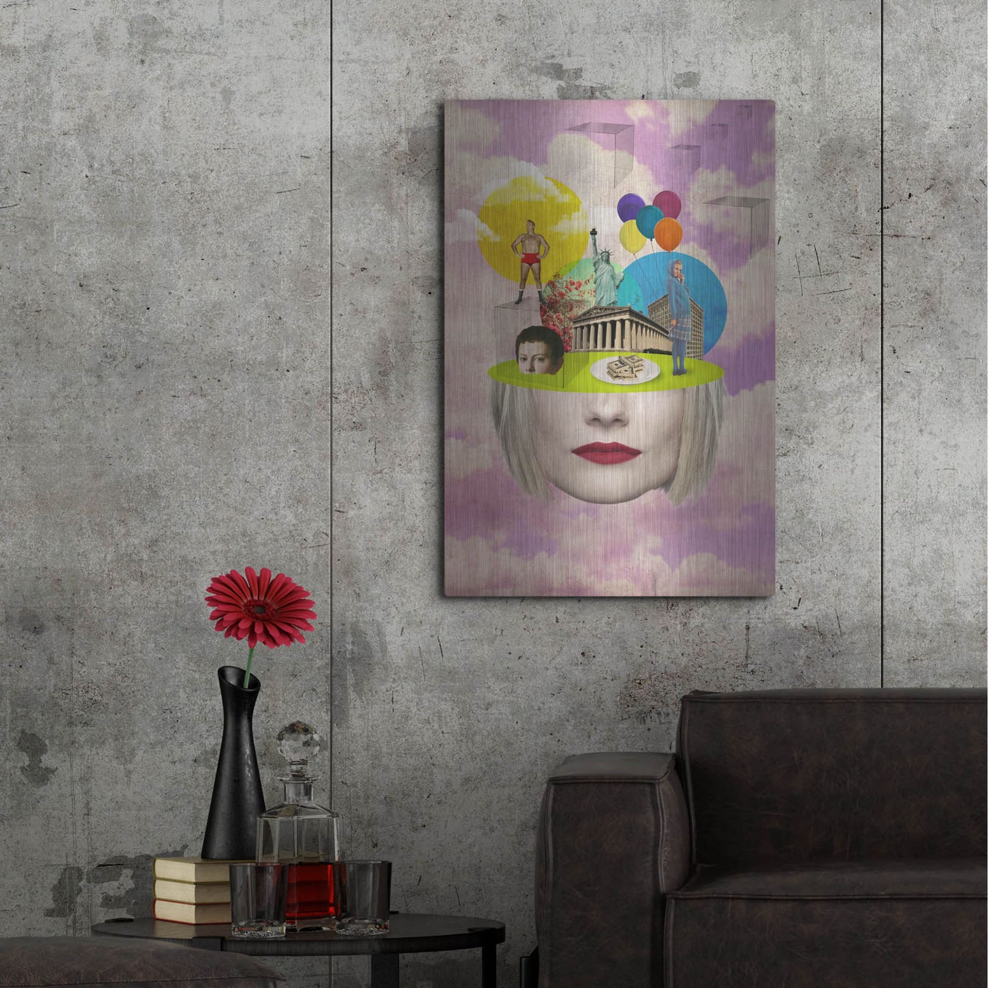Luxe Metal Art 'Uncertainty' by Elo Marc, Metal Wall Art,24x36