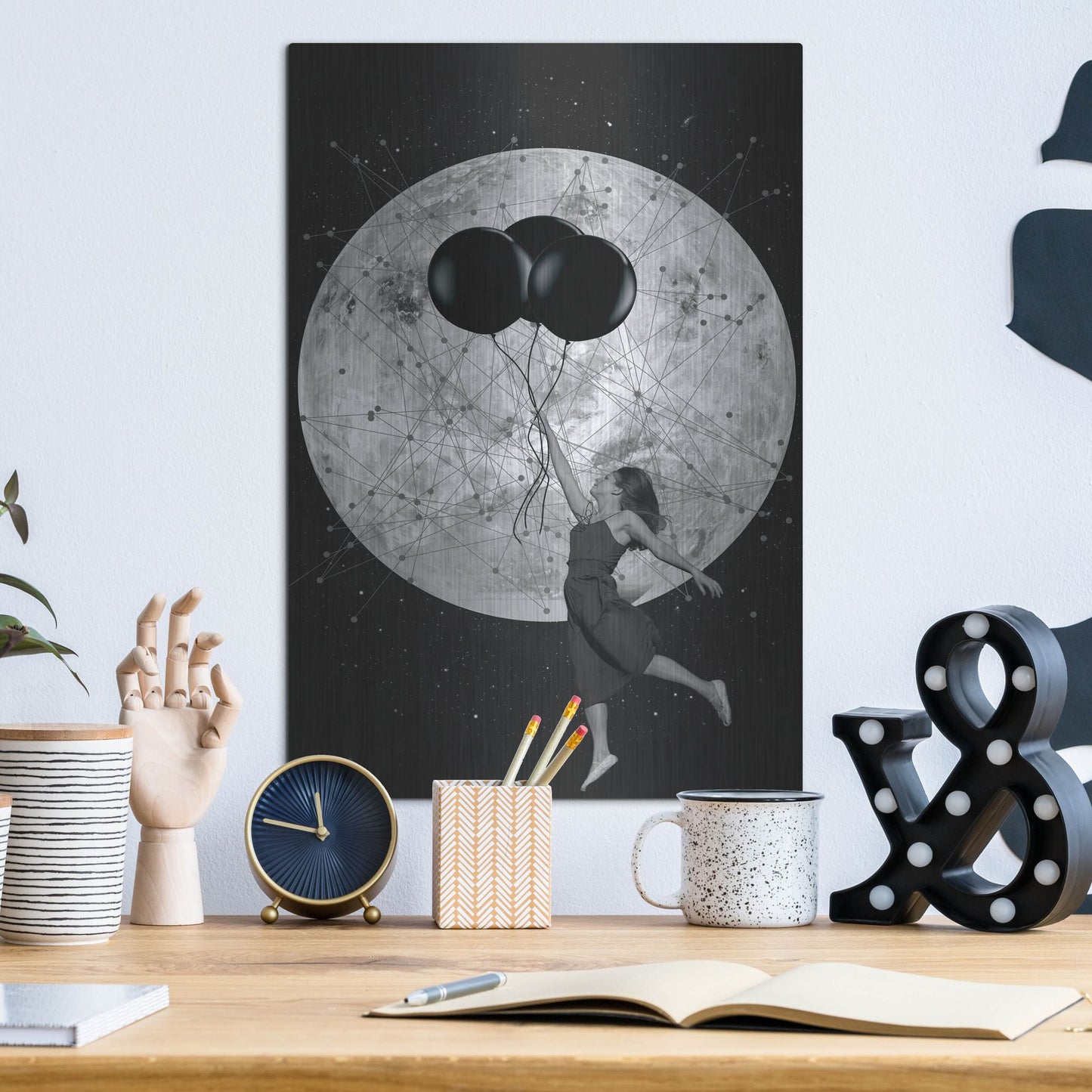 Luxe Metal Art 'Women Are From Venus' by Elo Marc, Metal Wall Art,12x16