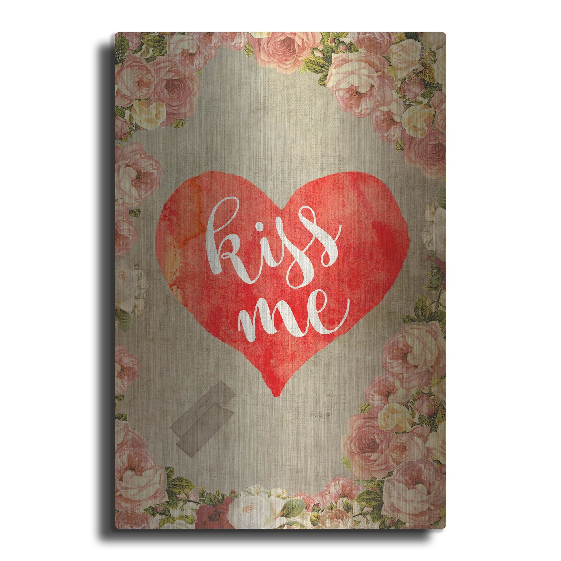 Luxe Metal Art 'Kiss Me' by Elo Marc, Metal Wall Art