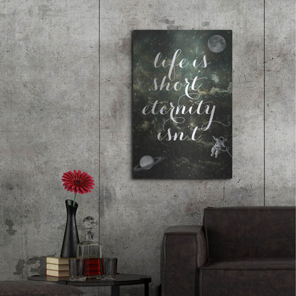 Luxe Metal Art 'Life is Short' by Elo Marc, Metal Wall Art,24x36