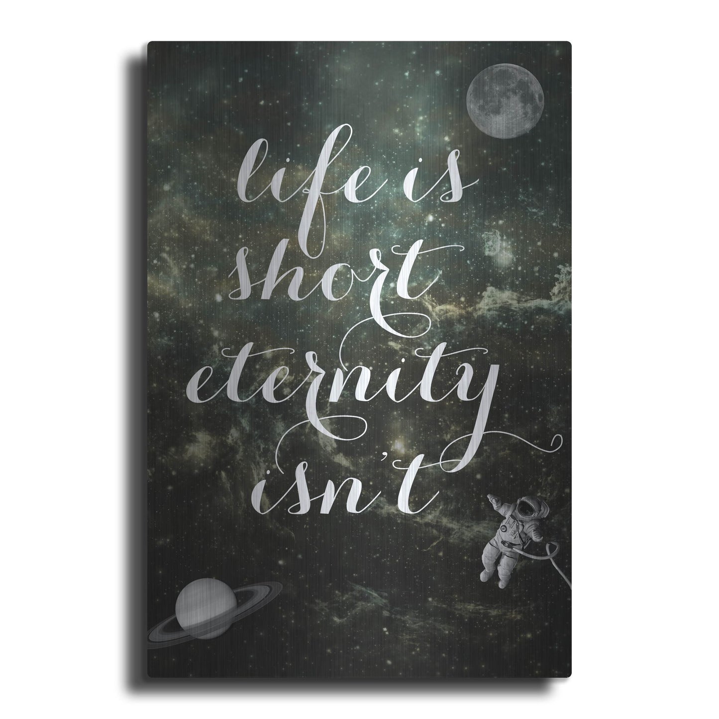 Luxe Metal Art 'Life is Short' by Elo Marc, Metal Wall Art