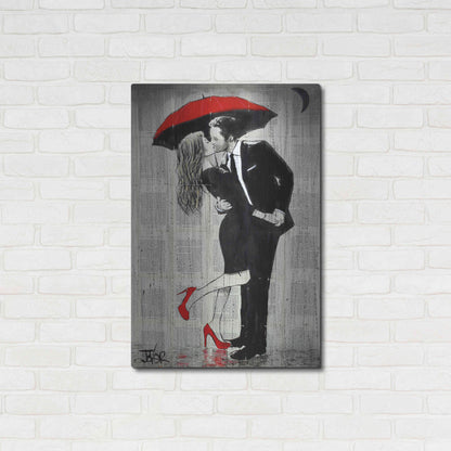 Luxe Metal Art 'The Kissing Rain' by Loui Jover, Metal Wall Art,24x36