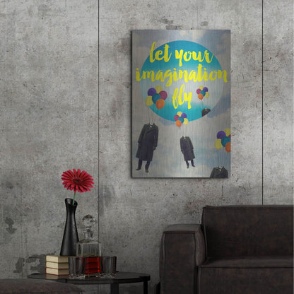 Luxe Metal Art 'Let Your Imagination' by Elo Marc, Metal Wall Art,24x36