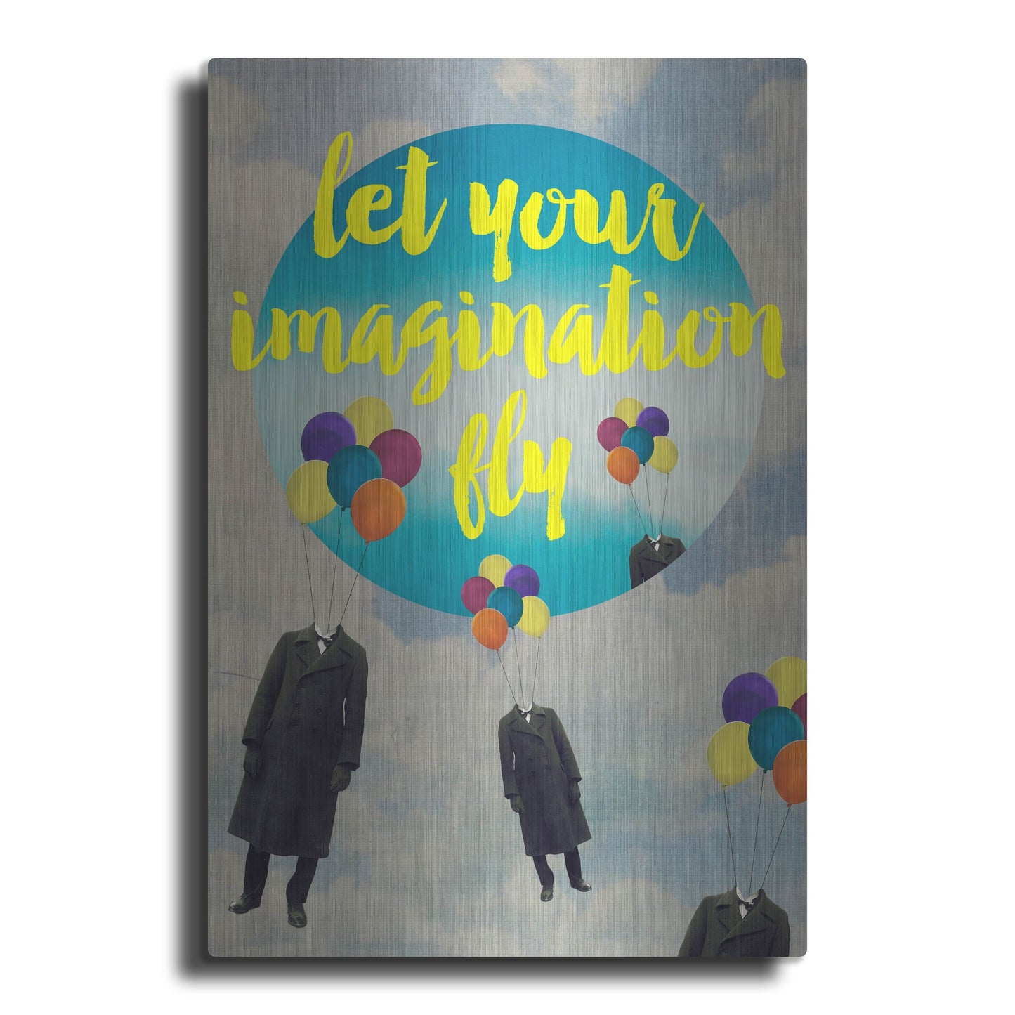 Luxe Metal Art 'Let Your Imagination' by Elo Marc, Metal Wall Art