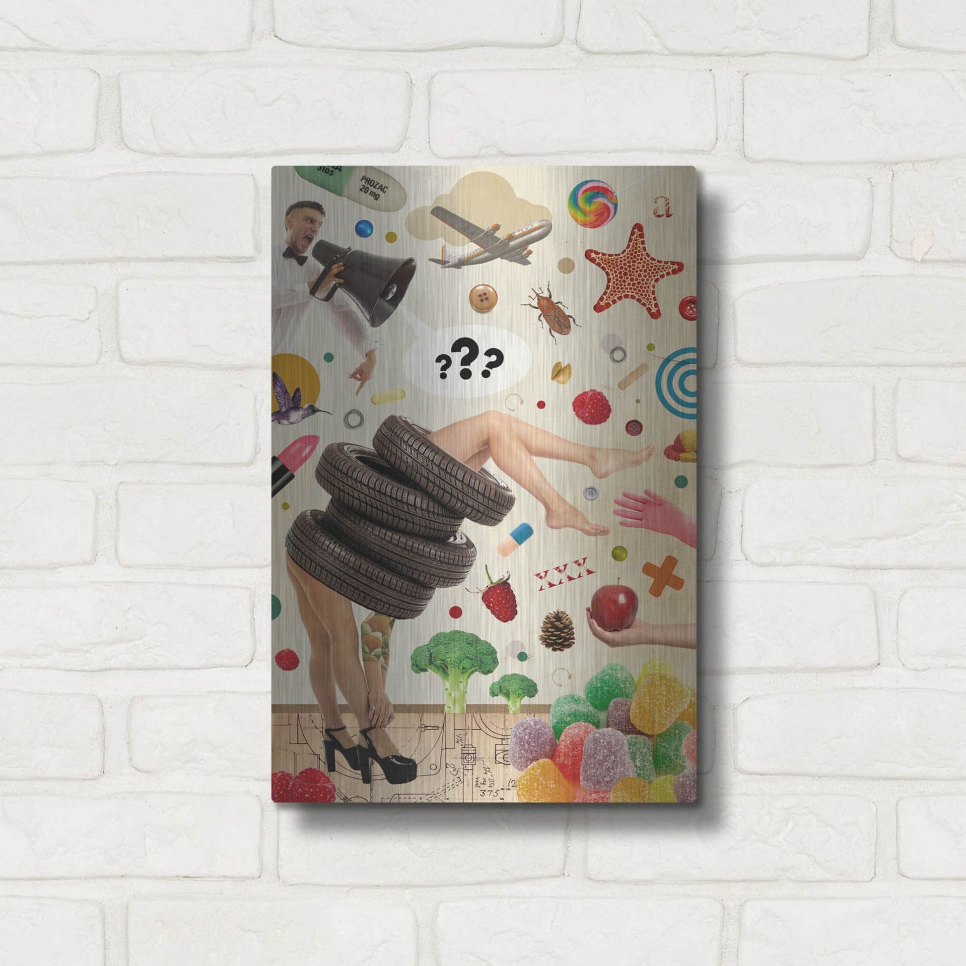 Luxe Metal Art 'Candid' by Elo Marc, Metal Wall Art,12x16