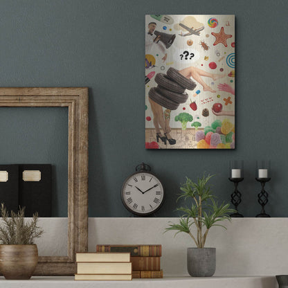 Luxe Metal Art 'Candid' by Elo Marc, Metal Wall Art,12x16