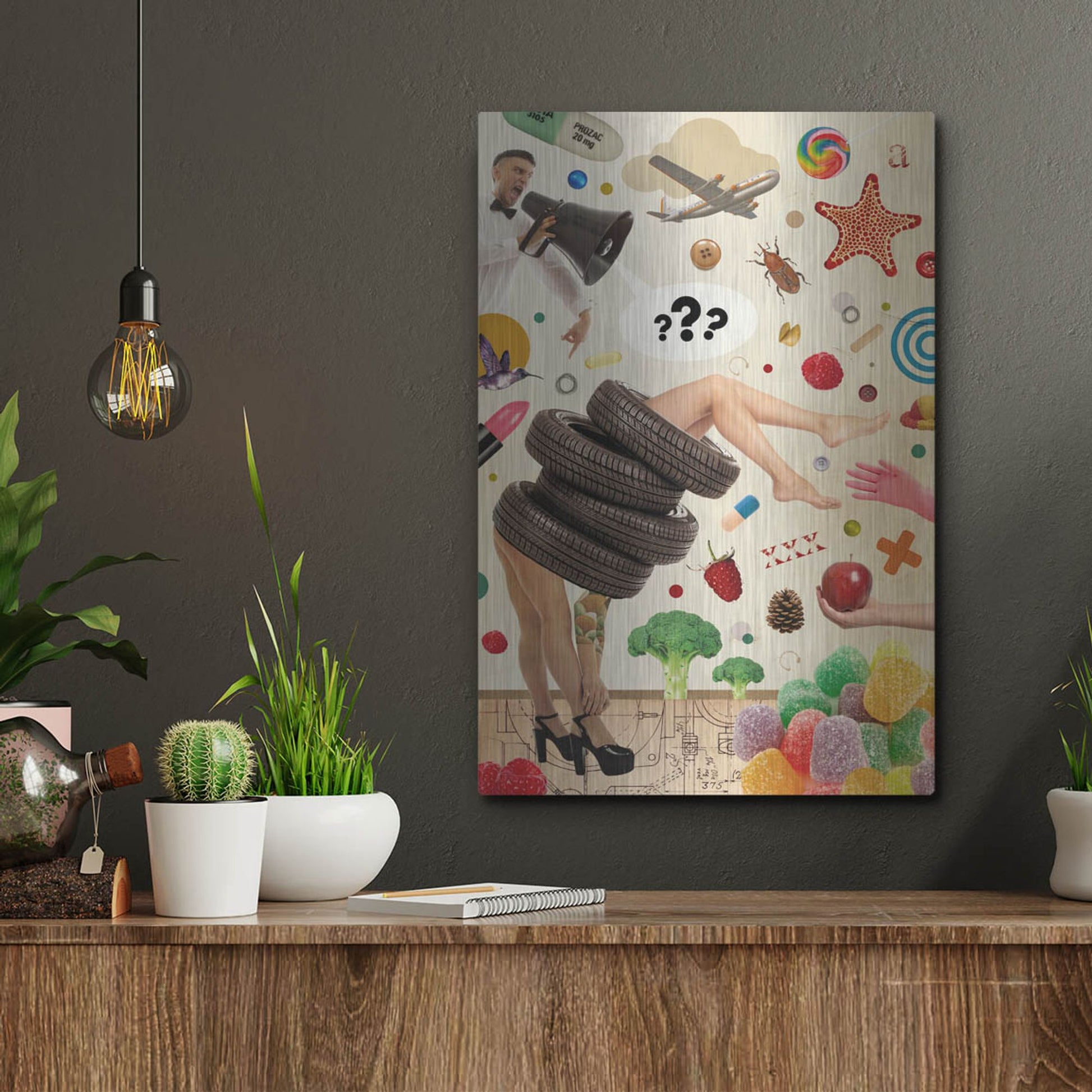 Luxe Metal Art 'Candid' by Elo Marc, Metal Wall Art,12x16
