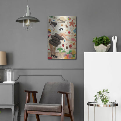 Luxe Metal Art 'Candid' by Elo Marc, Metal Wall Art,16x24
