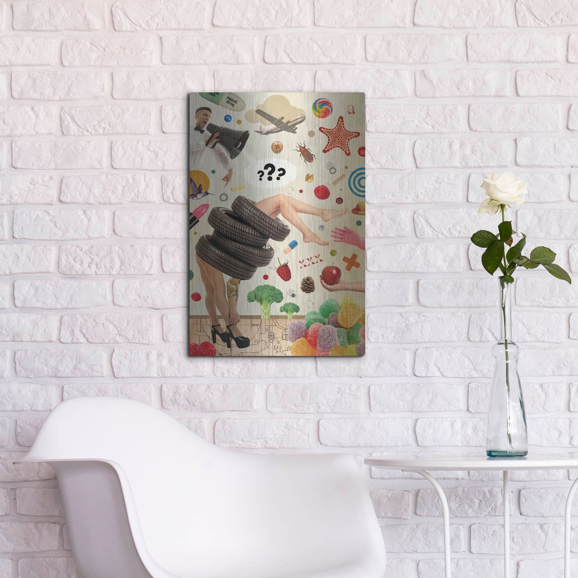 Luxe Metal Art 'Candid' by Elo Marc, Metal Wall Art,16x24