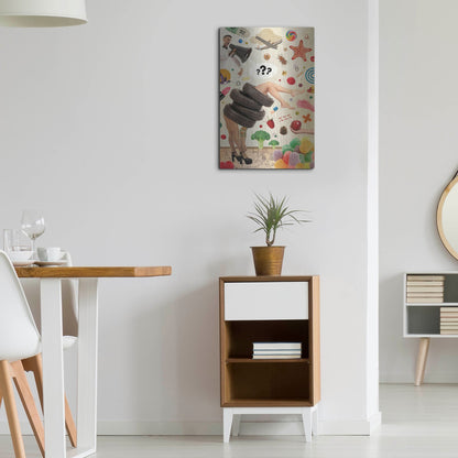 Luxe Metal Art 'Candid' by Elo Marc, Metal Wall Art,16x24