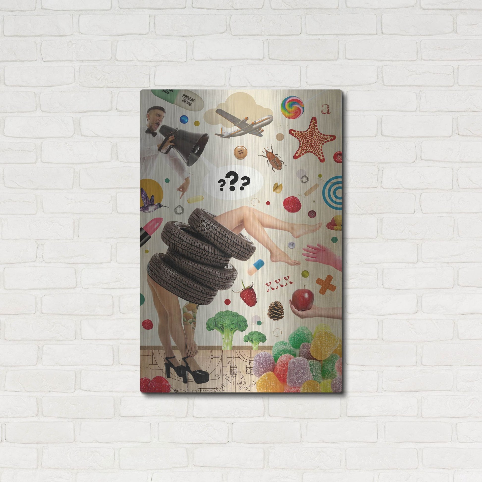 Luxe Metal Art 'Candid' by Elo Marc, Metal Wall Art,24x36