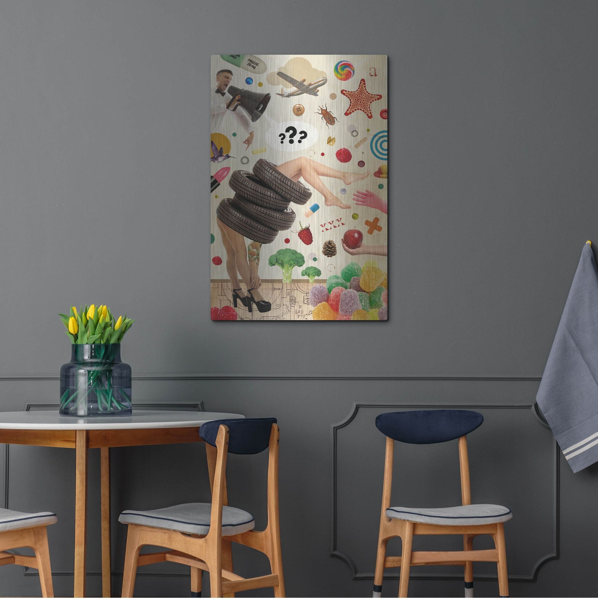 Luxe Metal Art 'Candid' by Elo Marc, Metal Wall Art,24x36