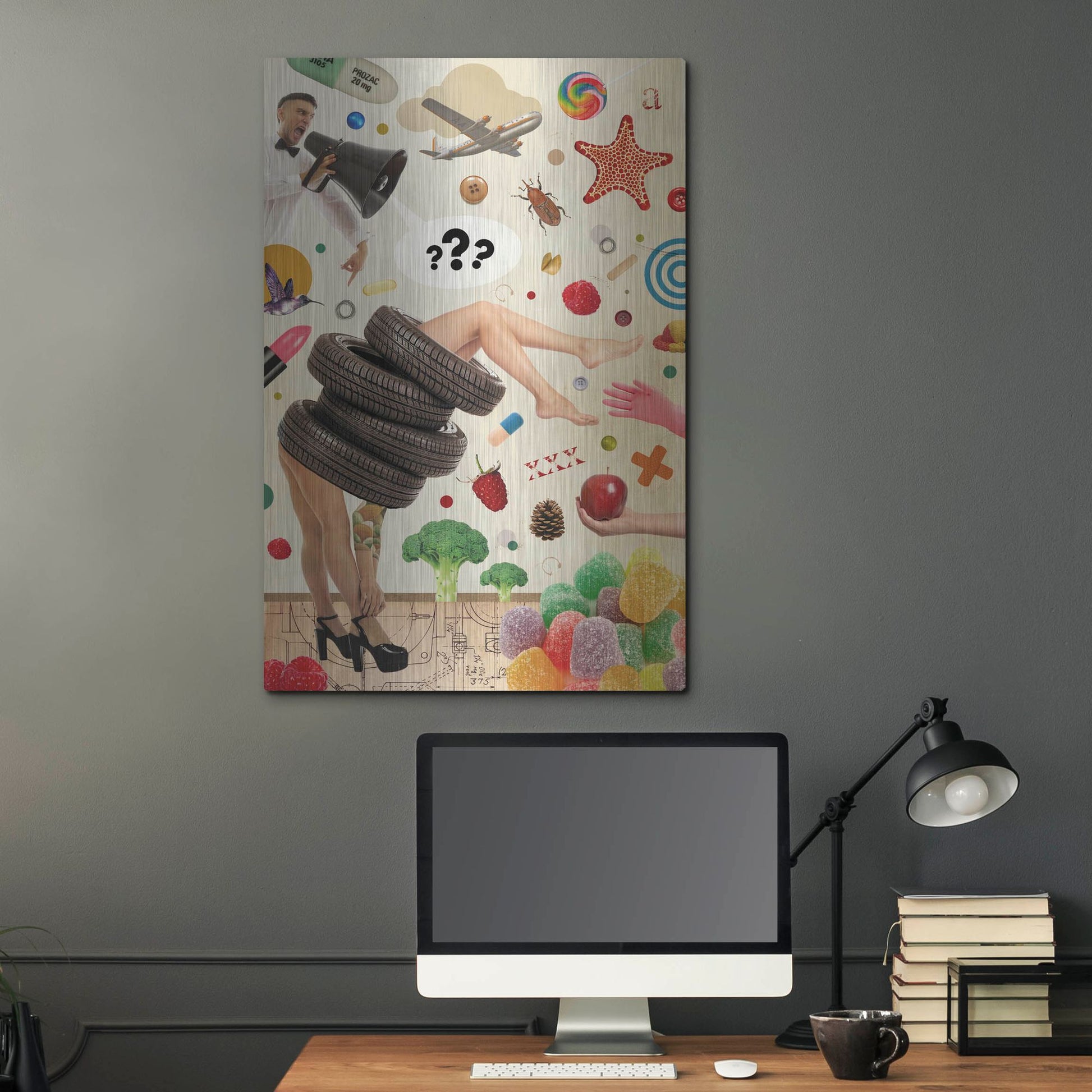 Luxe Metal Art 'Candid' by Elo Marc, Metal Wall Art,24x36