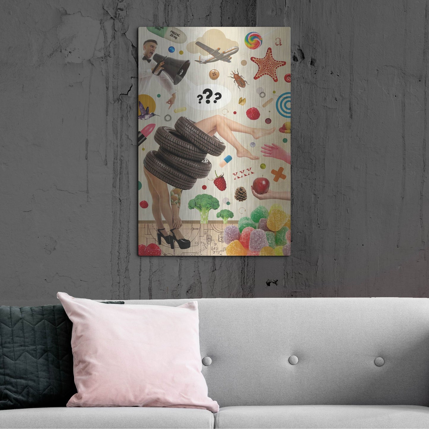 Luxe Metal Art 'Candid' by Elo Marc, Metal Wall Art,24x36