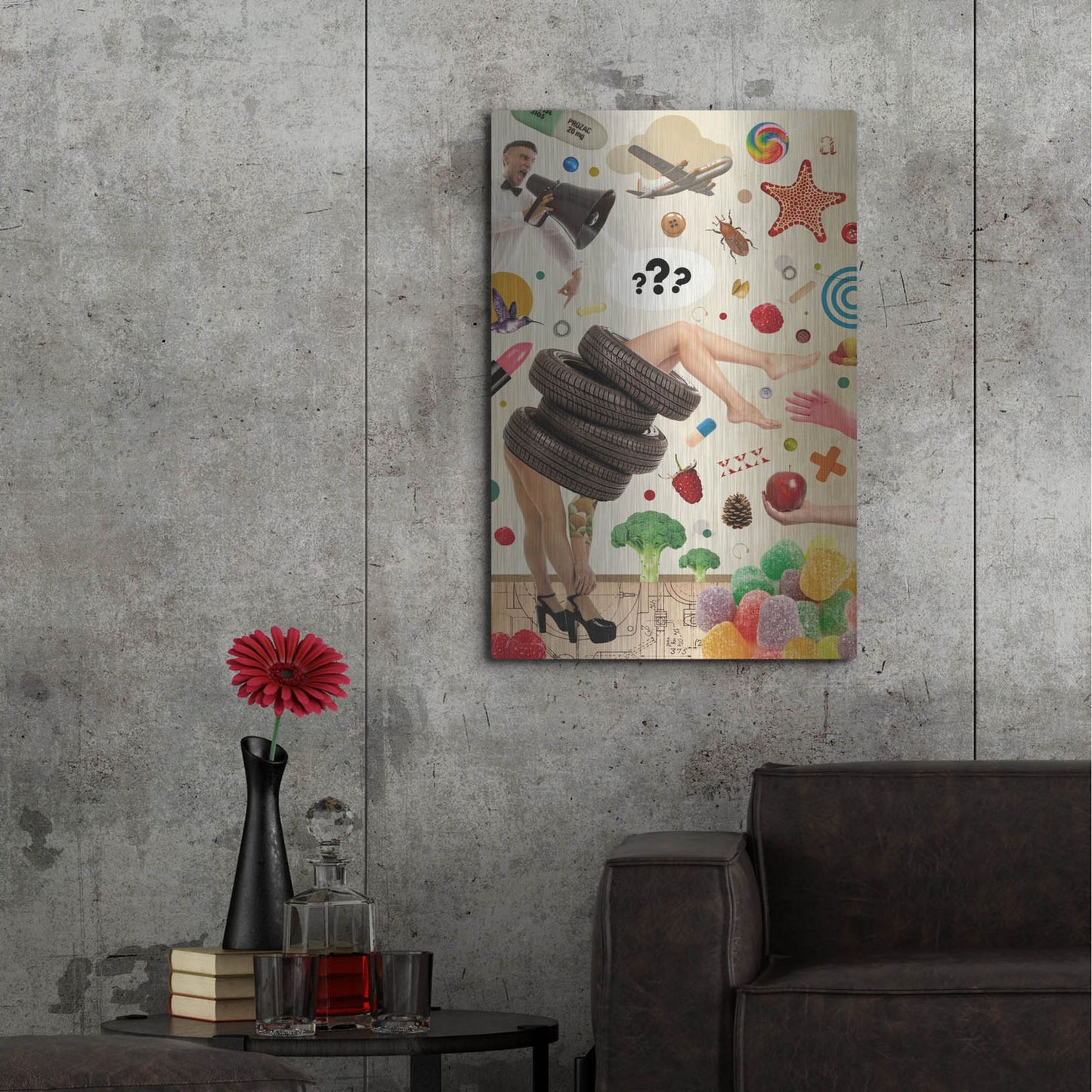 Luxe Metal Art 'Candid' by Elo Marc, Metal Wall Art,24x36