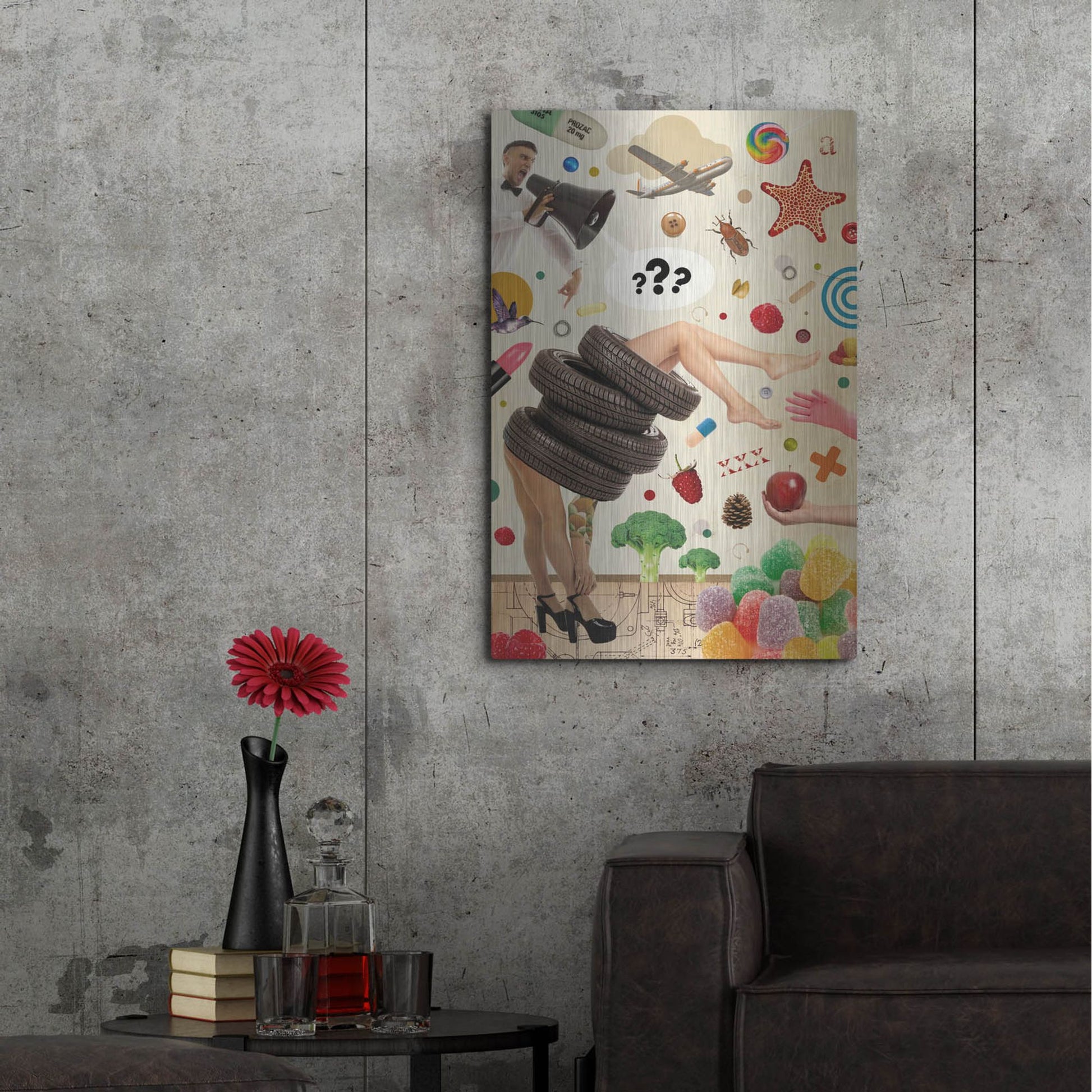 Luxe Metal Art 'Candid' by Elo Marc, Metal Wall Art,24x36