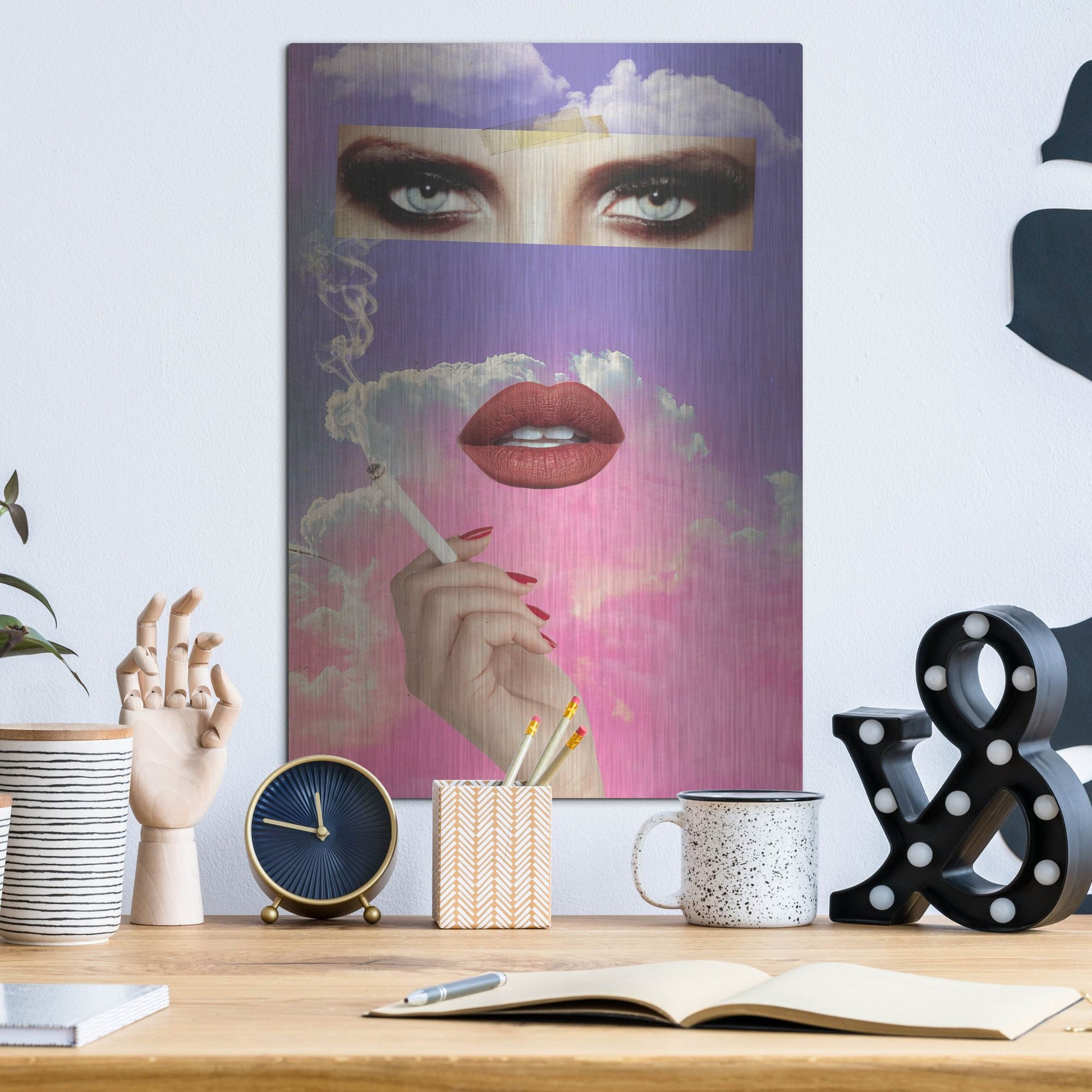 Luxe Metal Art 'Vanity' by Elo Marc, Metal Wall Art,12x16