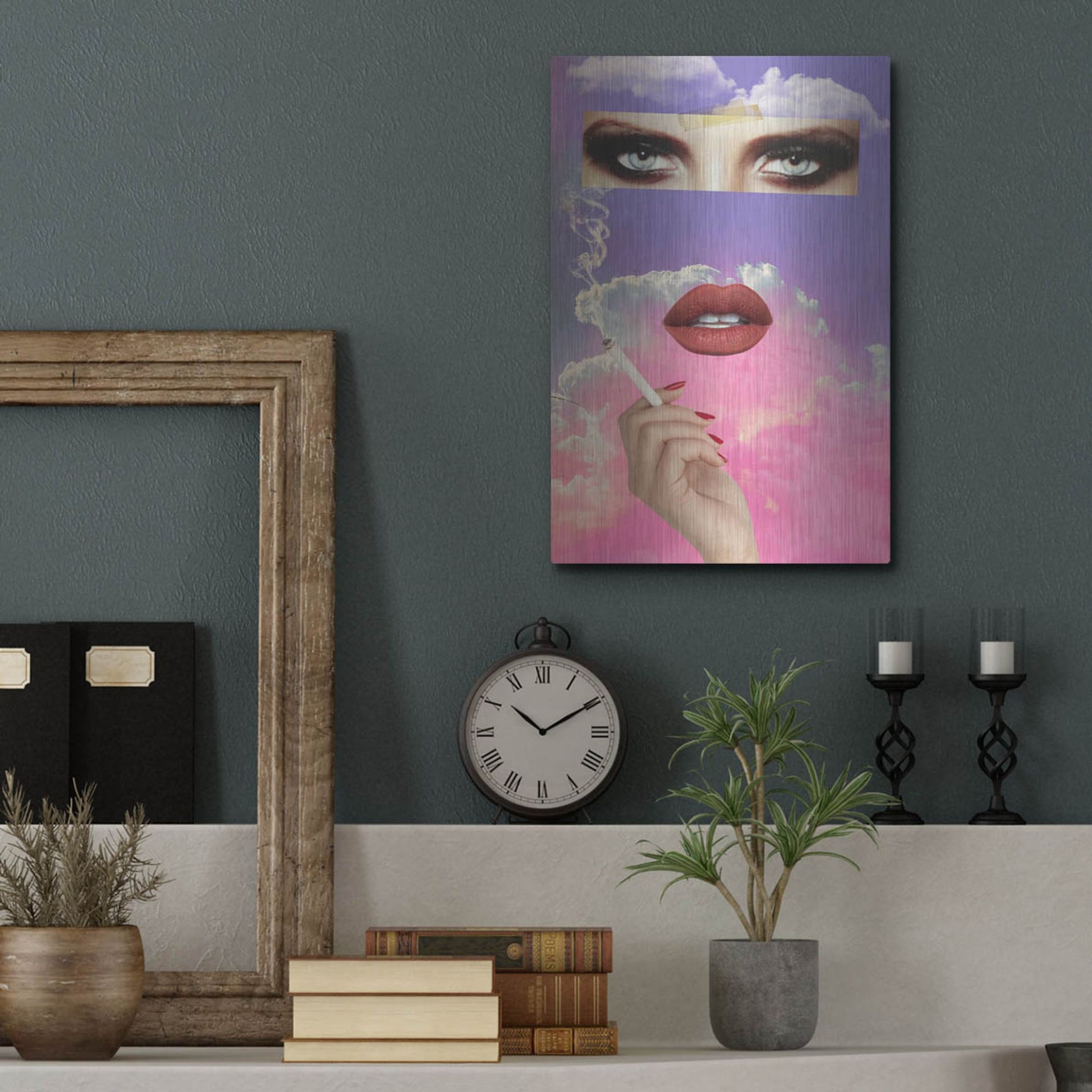 Luxe Metal Art 'Vanity' by Elo Marc, Metal Wall Art,12x16