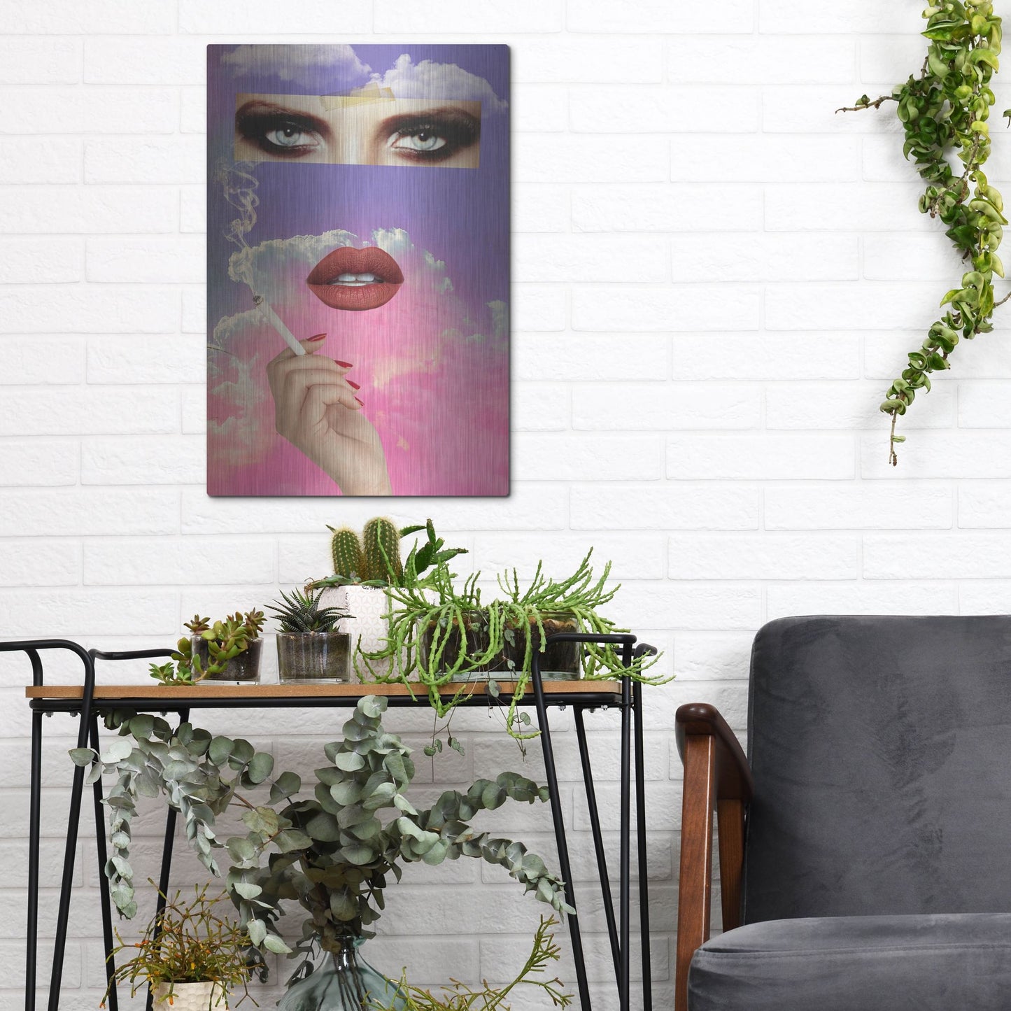 Luxe Metal Art 'Vanity' by Elo Marc, Metal Wall Art,12x16