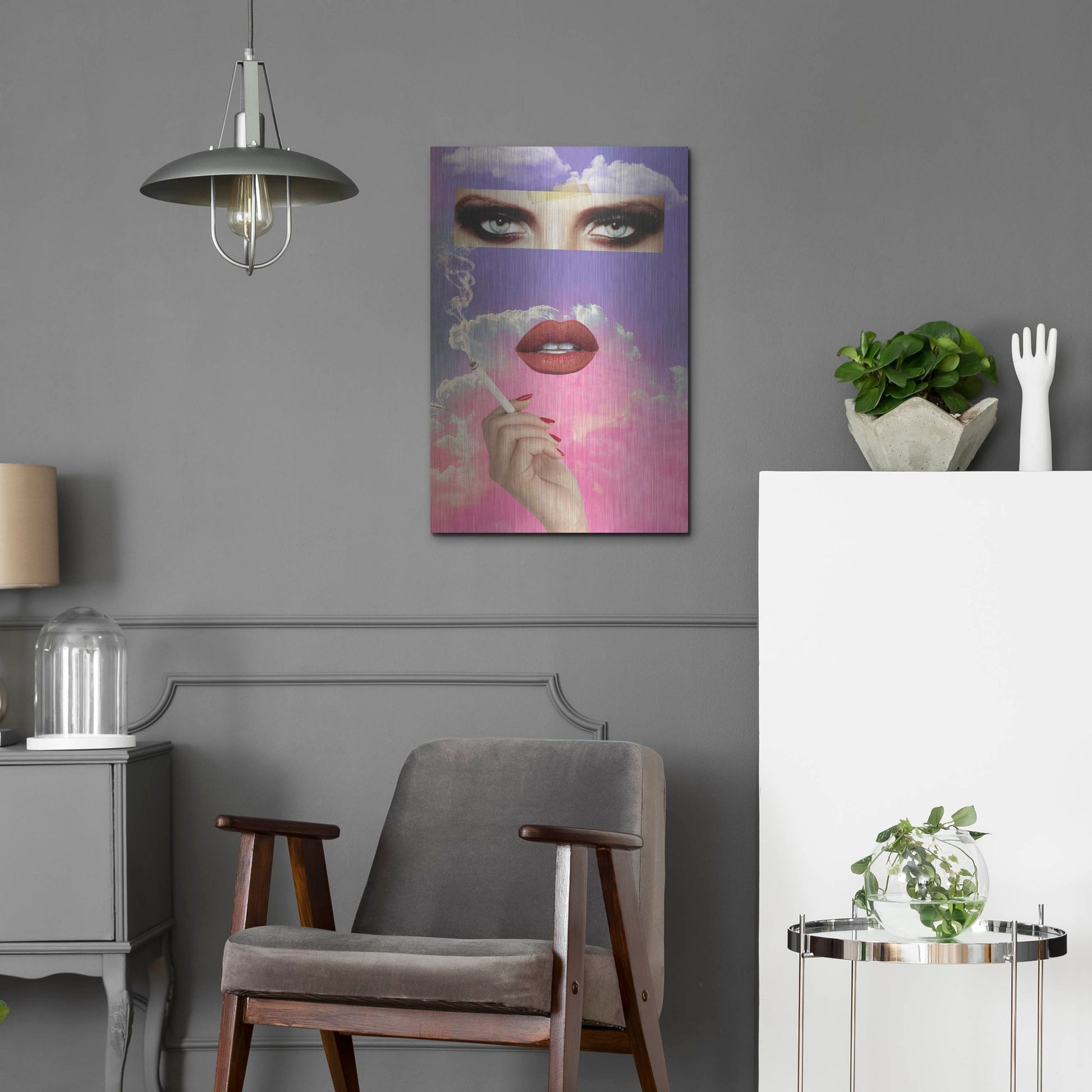 Luxe Metal Art 'Vanity' by Elo Marc, Metal Wall Art,16x24